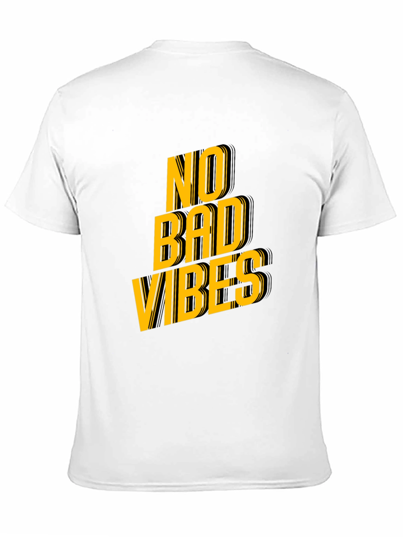 Black No Bad Vibes Graphic Tee - Trendy Black T-Shirt view 11
