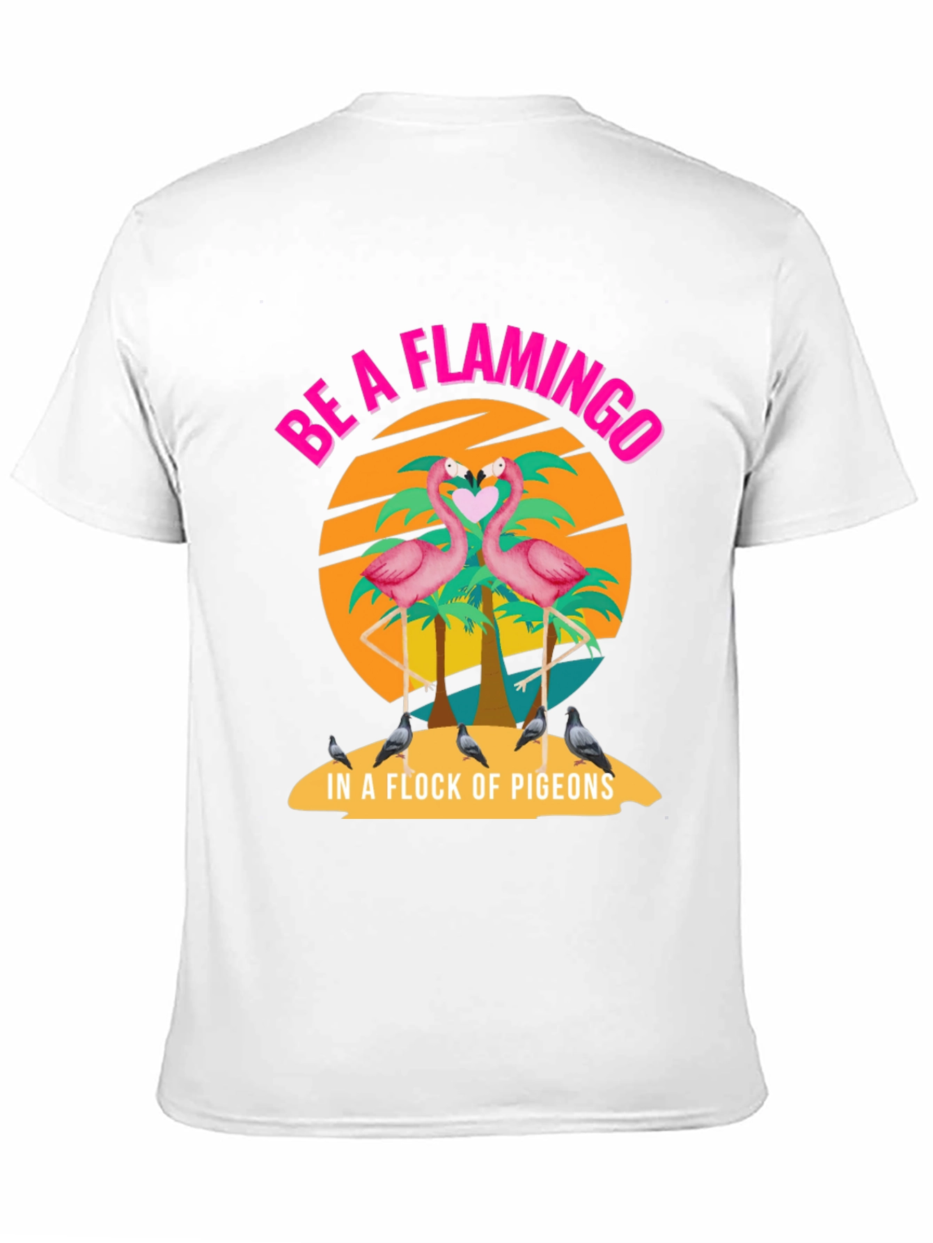 Black Be a Flamingo T-Shirt view 11