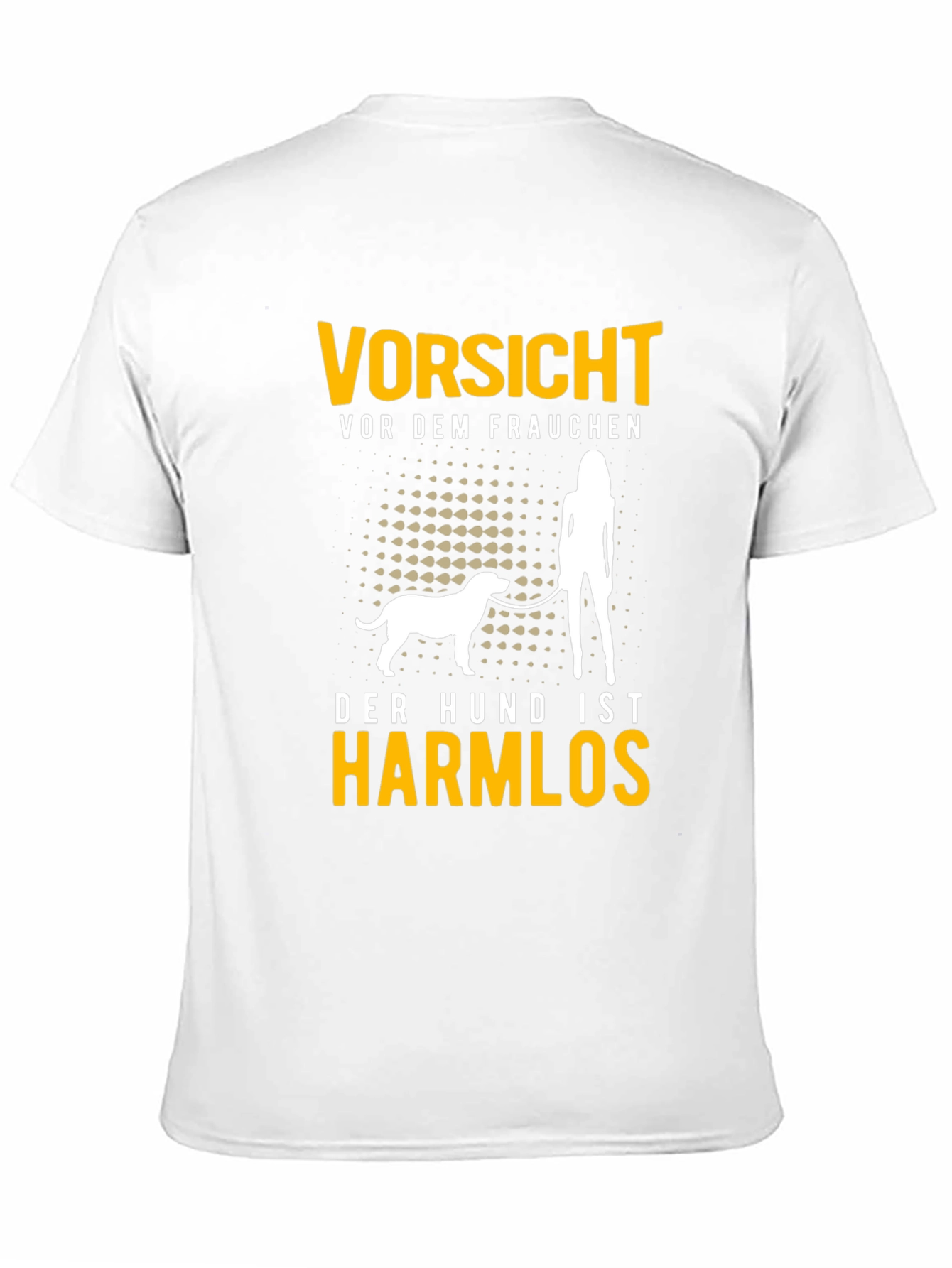 Black Funny Dog Lover T-Shirt: Caution, The Dog Is Harmless! view 11