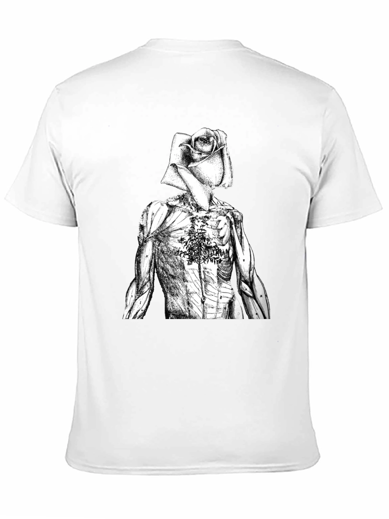Black Anatomical Rose T-Shirt view 11