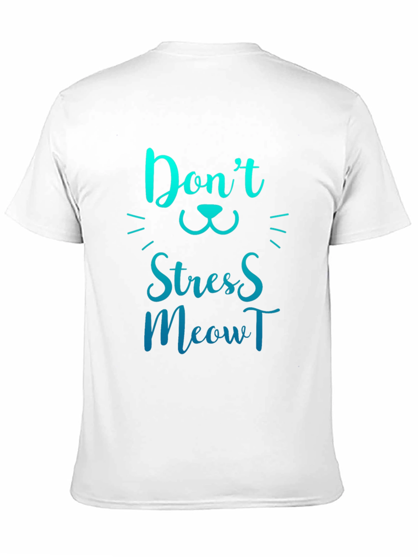 Black Don't Stress Meowt - Novelty Cat T-Shirt view 11