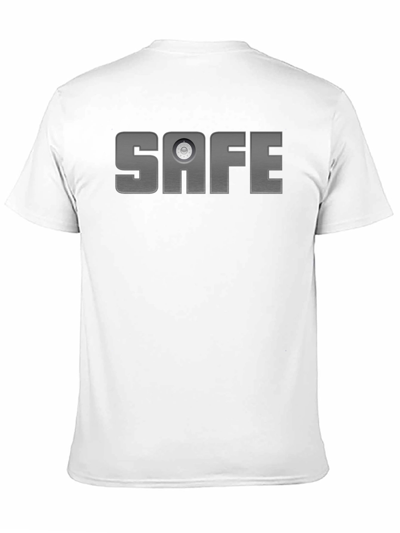 Black Safe Text Graphic T-Shirt - Black Cotton Blend Tee view 11