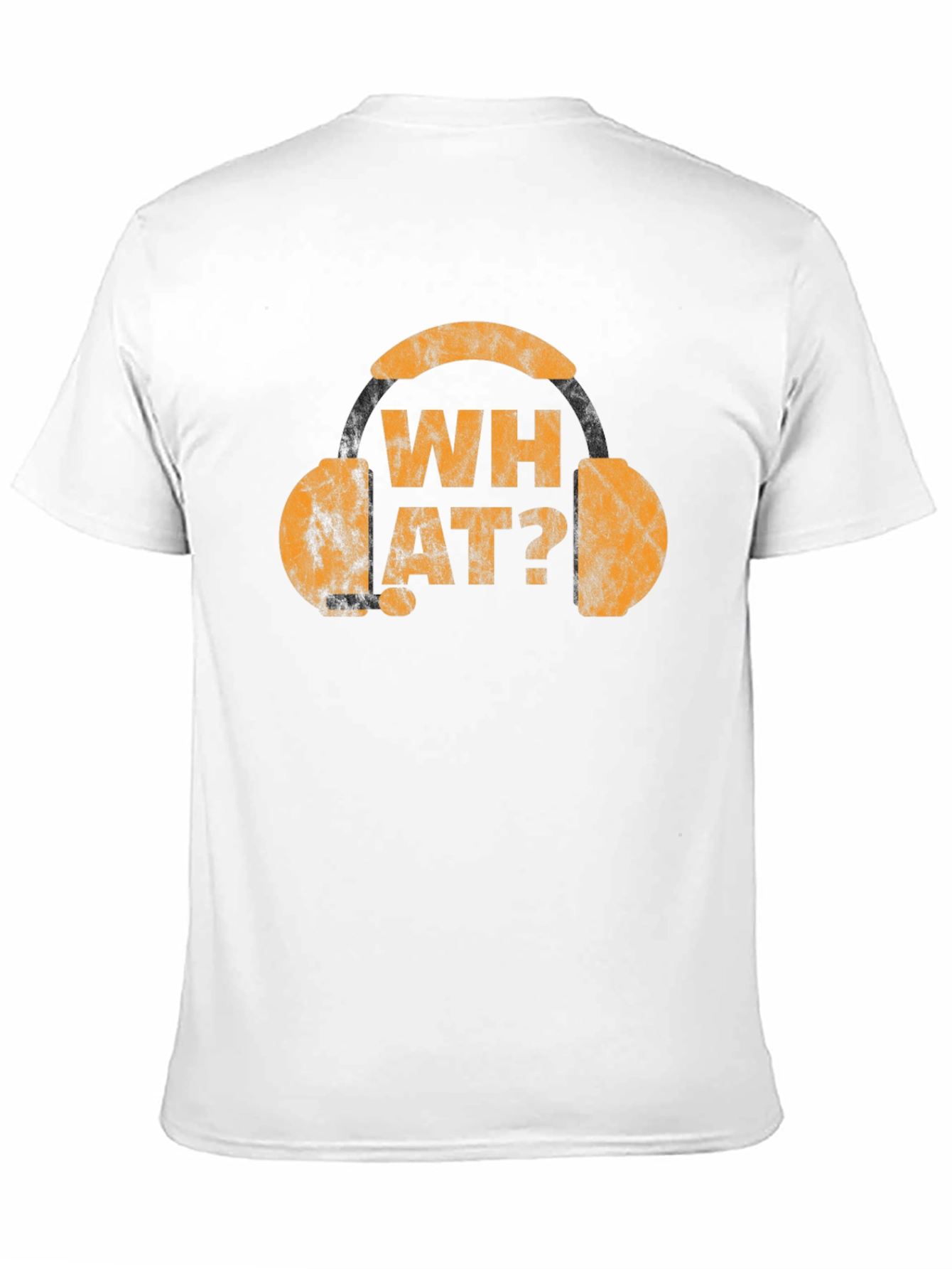 Black What? Graphic Tee - Novelty Headphone T-Shirt view 11