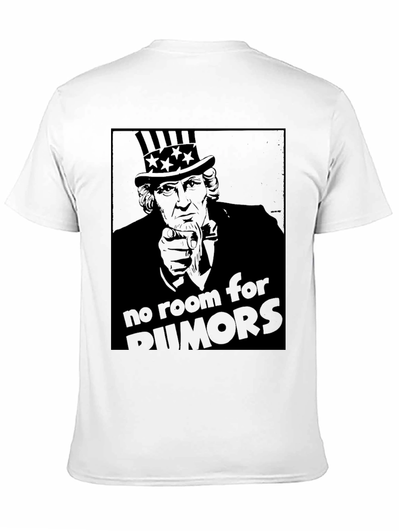 Black Uncle Sam "No Room For Rumors" Graphic T-Shirt view 11