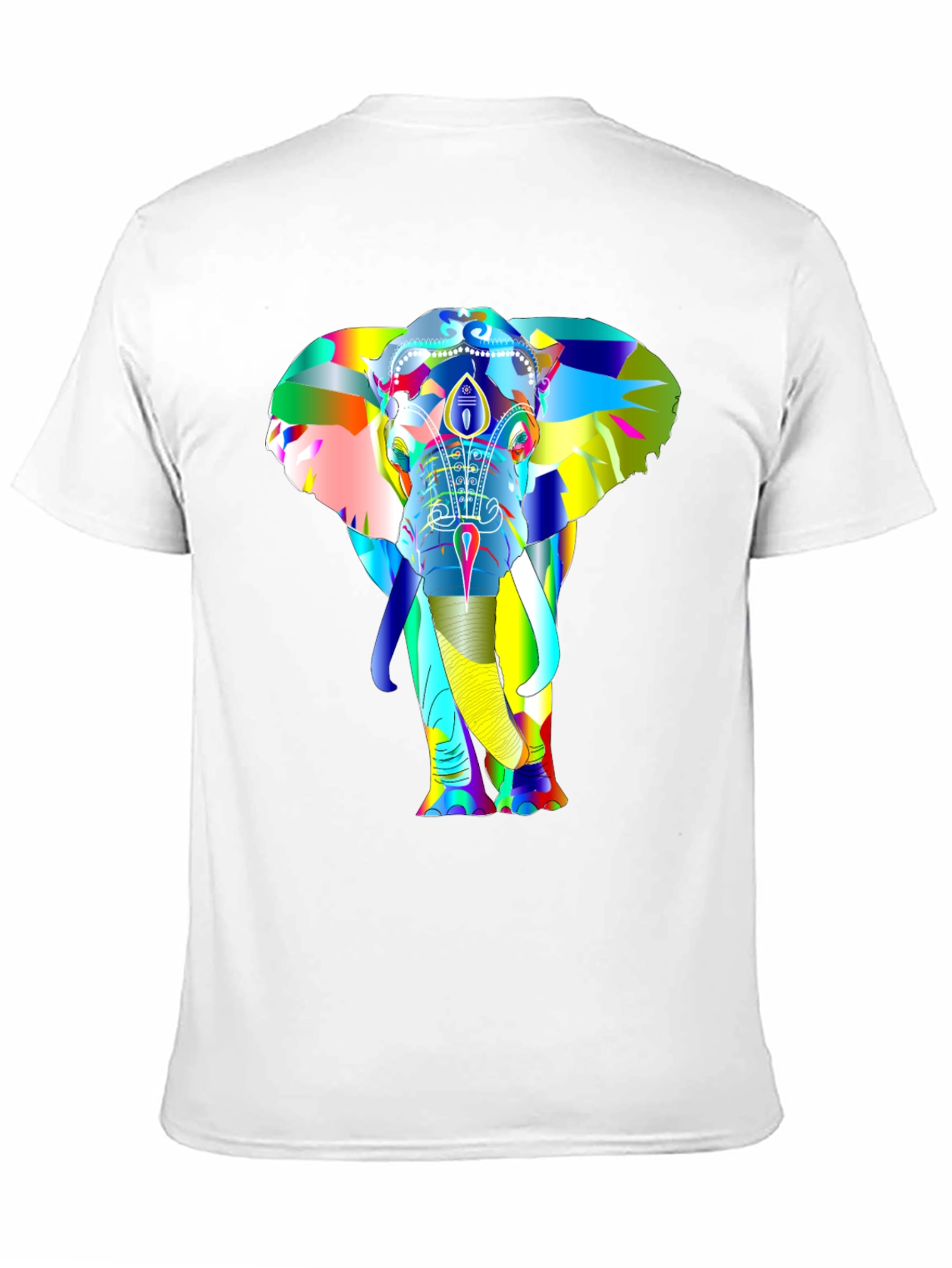 Black Colorful Elephant Graphic T-Shirt view 11