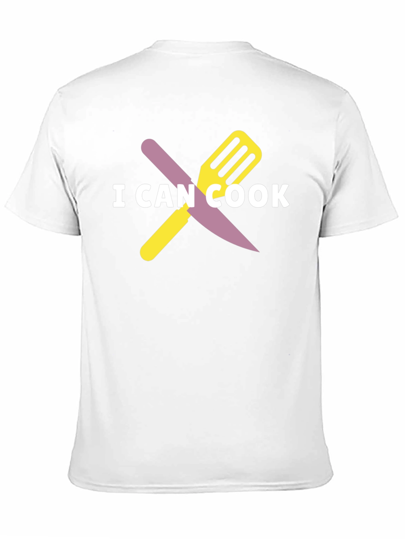 Black I Can Cook Graphic Tee - Novelty Chef T-Shirt view 11