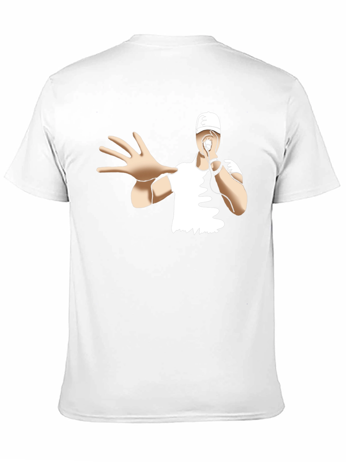 Black Cool Cartoon Rapper Black T-Shirt view 11