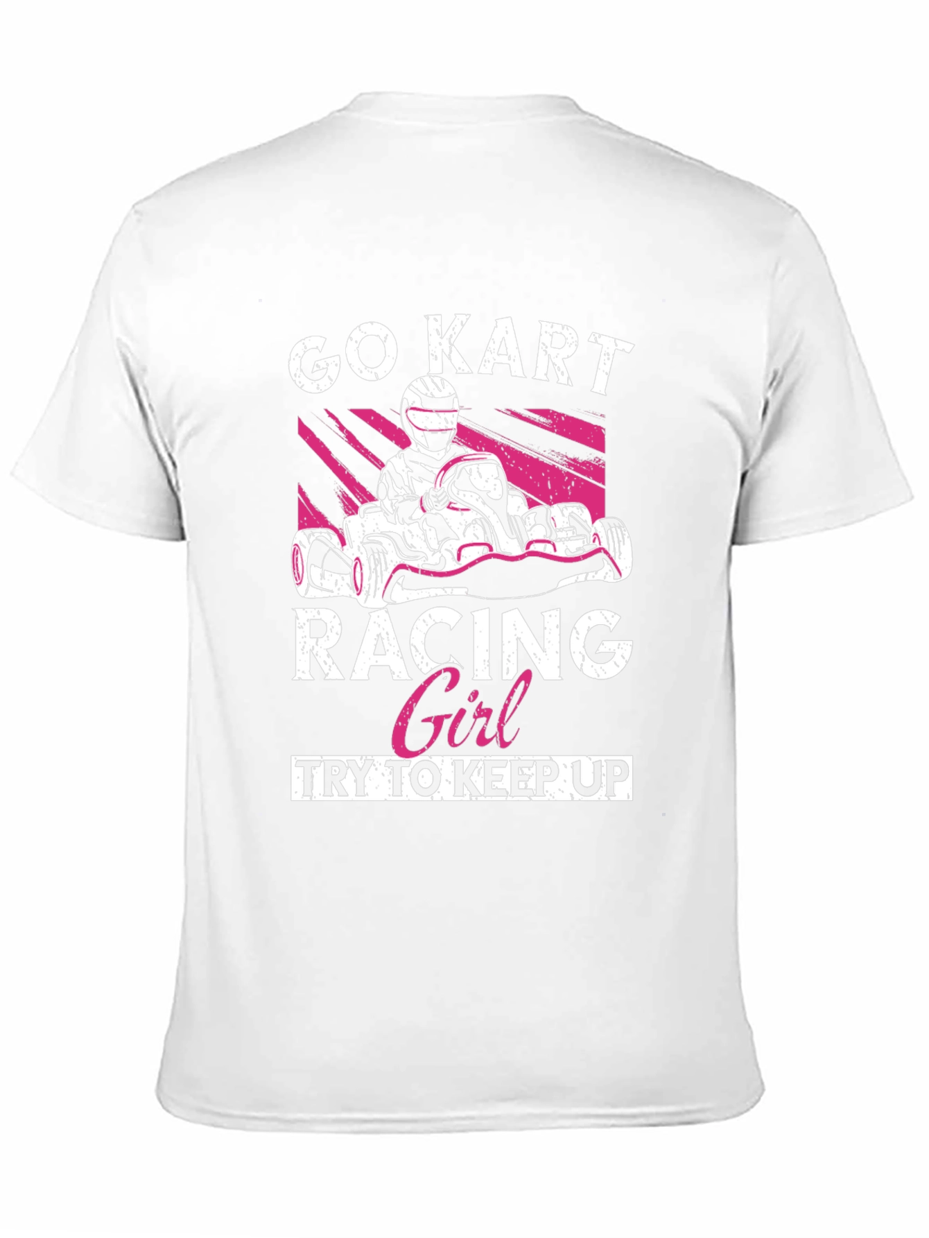 Black Go Kart Racing Girl T-Shirt view 11