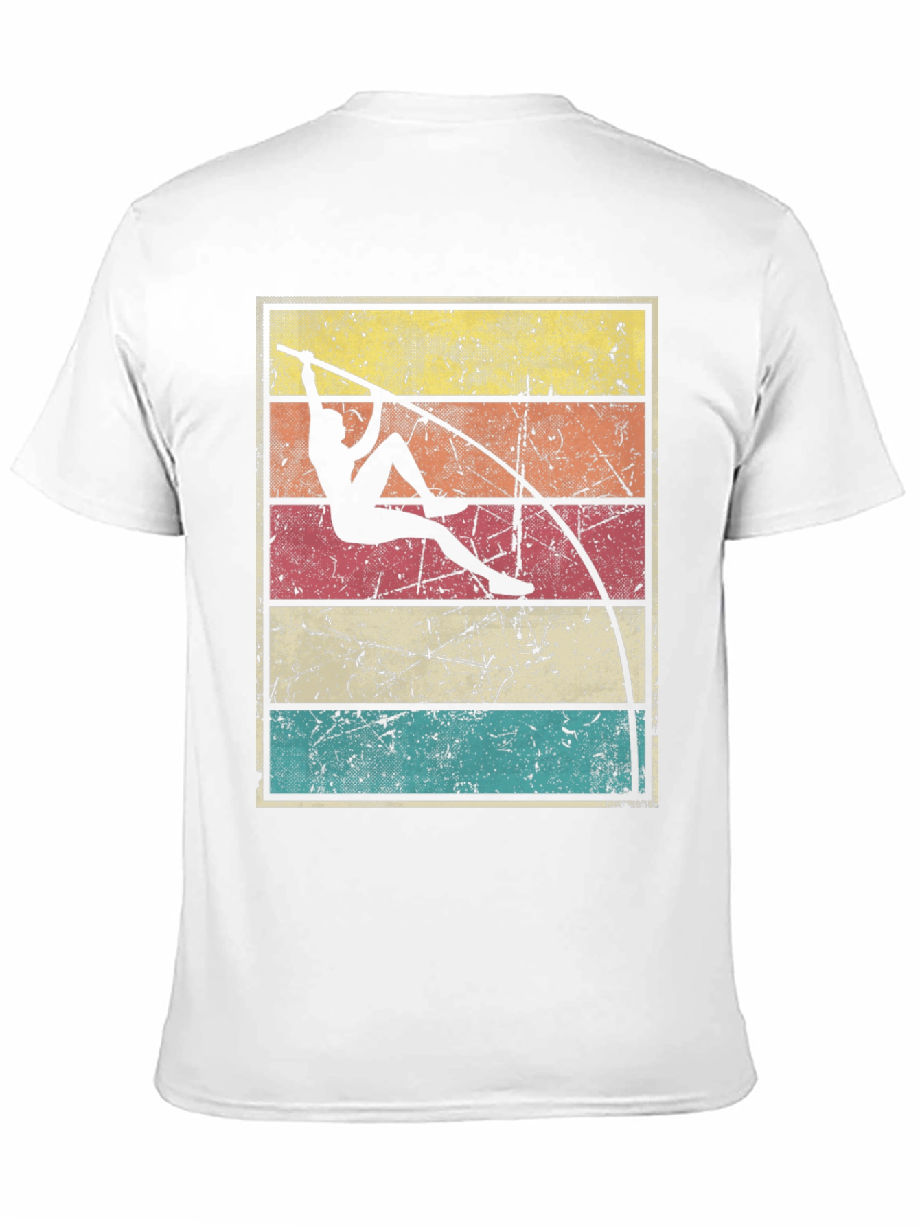 Black Retro Pole Vaulting T-Shirt view 11