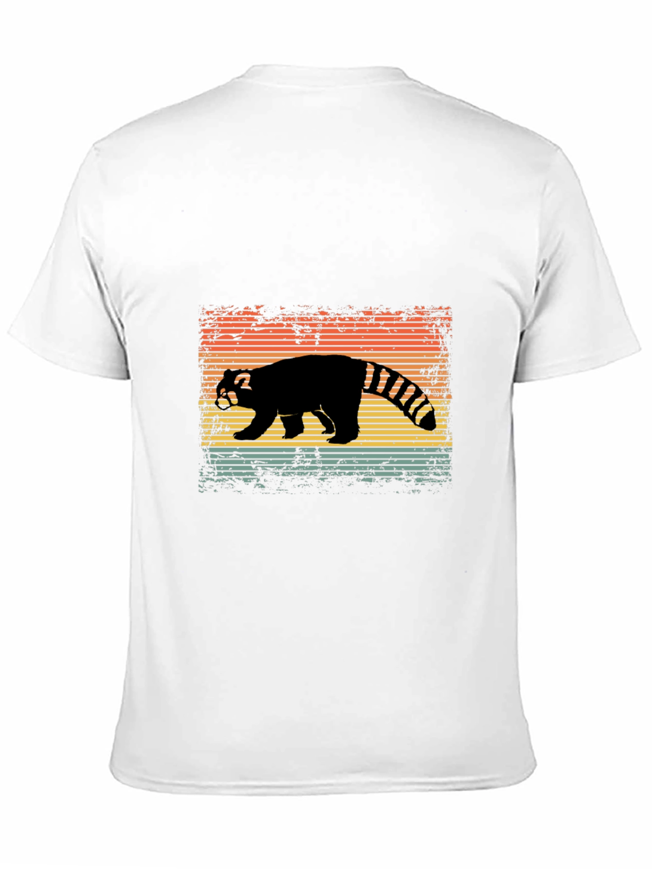 Black Retro Red Panda T-Shirt view 11