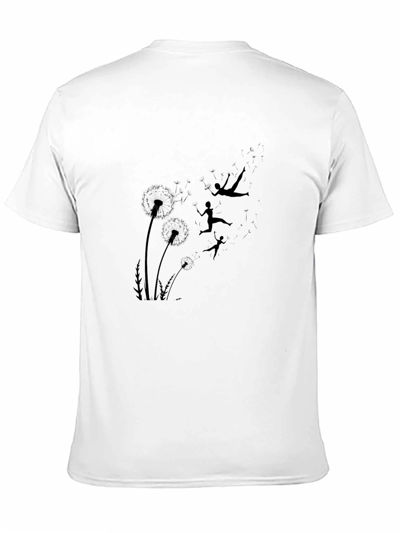 Black Dandelion Dreams T-Shirt - Black Graphic Tee view 11