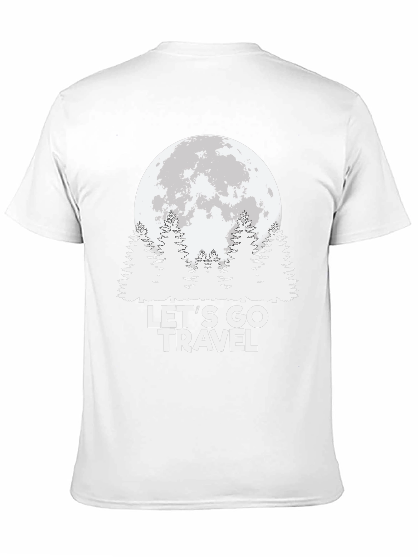 Black Let's Go Travel Moon Graphic Tee - Black view 11