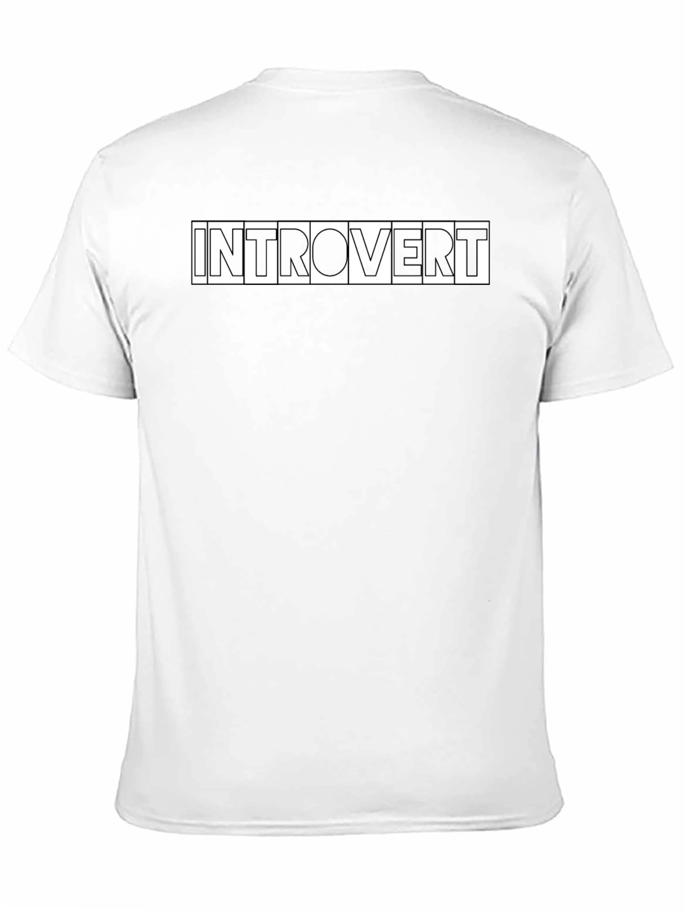 Black Introvert Graphic Tee - Black Cotton T-Shirt view 11
