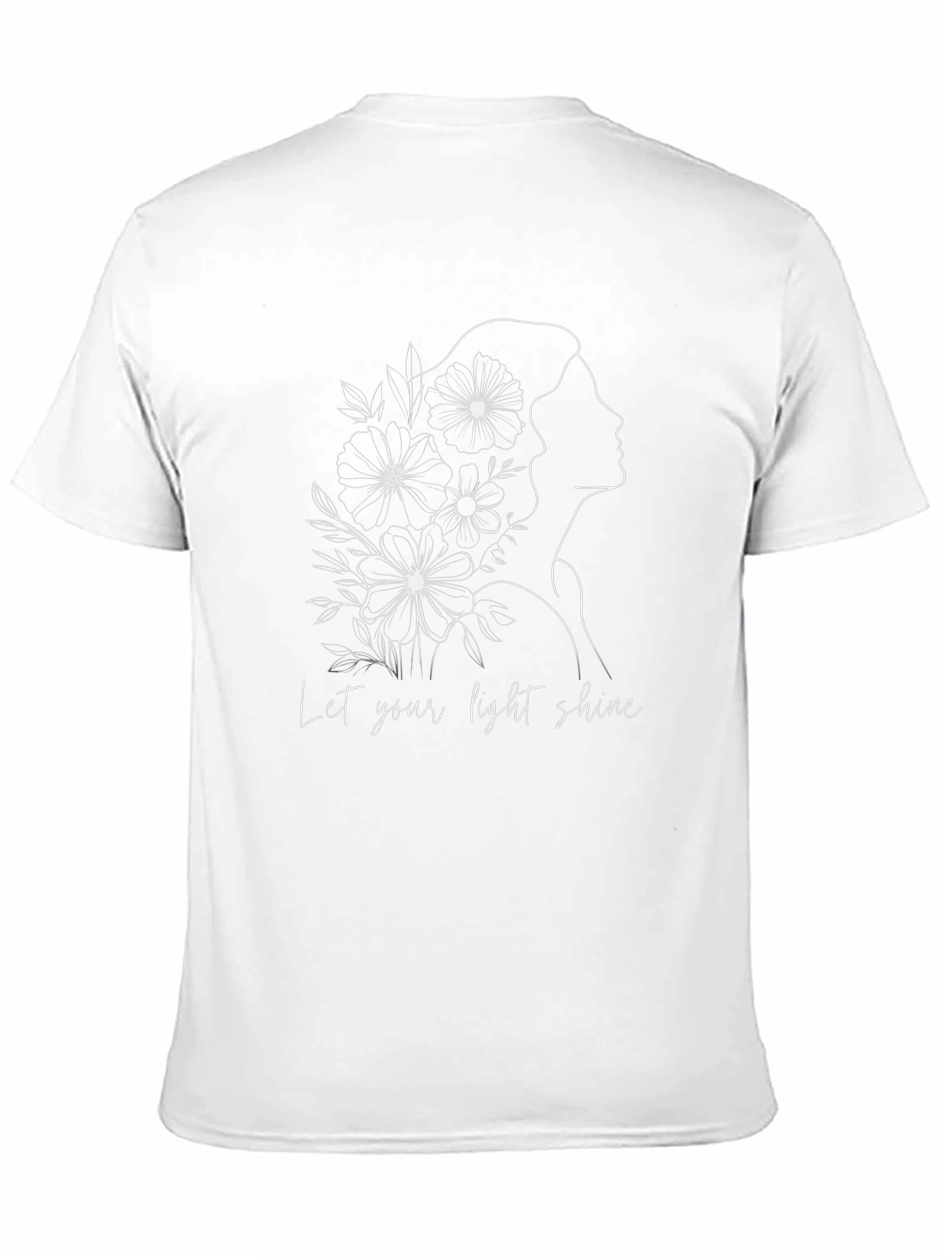 Black Floral Silhouette Graphic Tee - Let Your Light Shine view 11