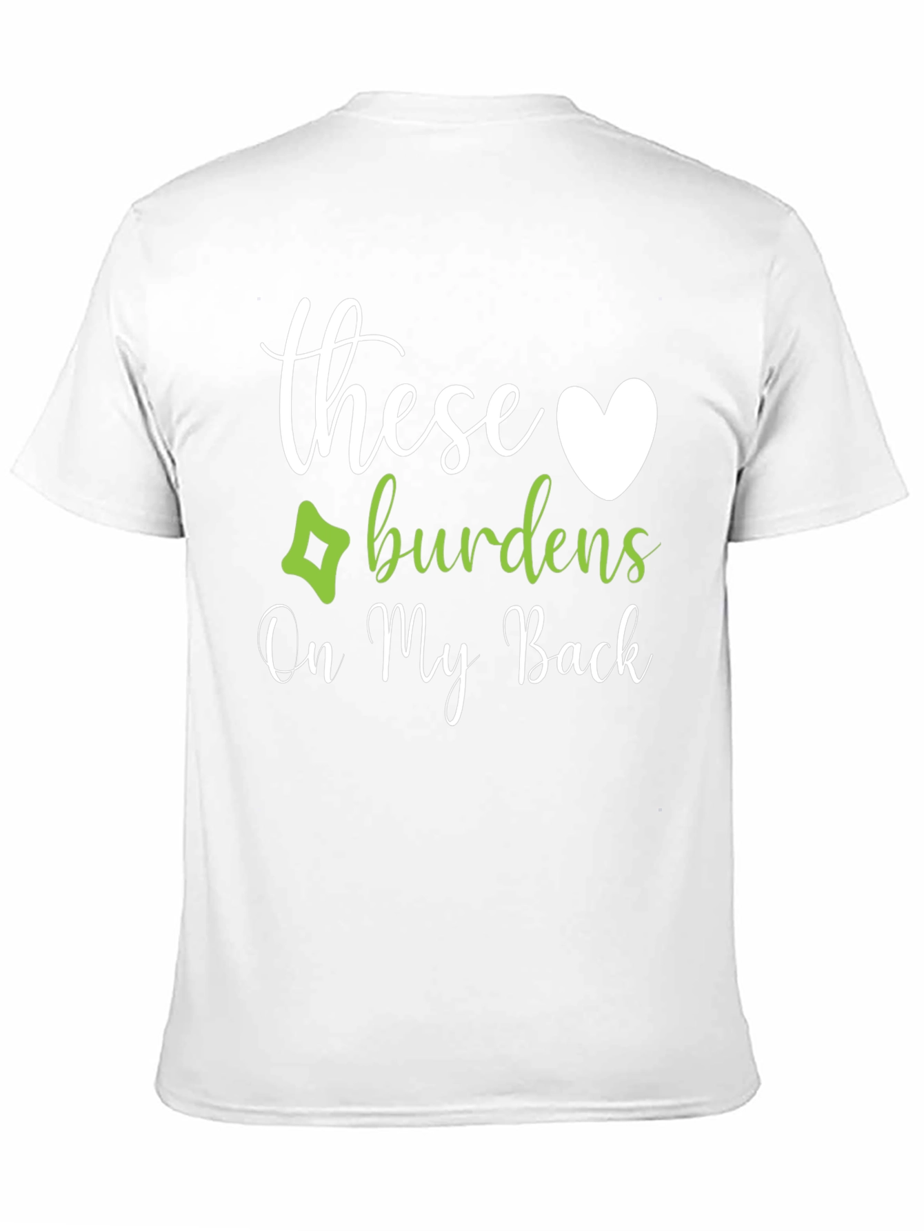 Black These Burdens On My Back Novelty Graphic T-Shirt view 11