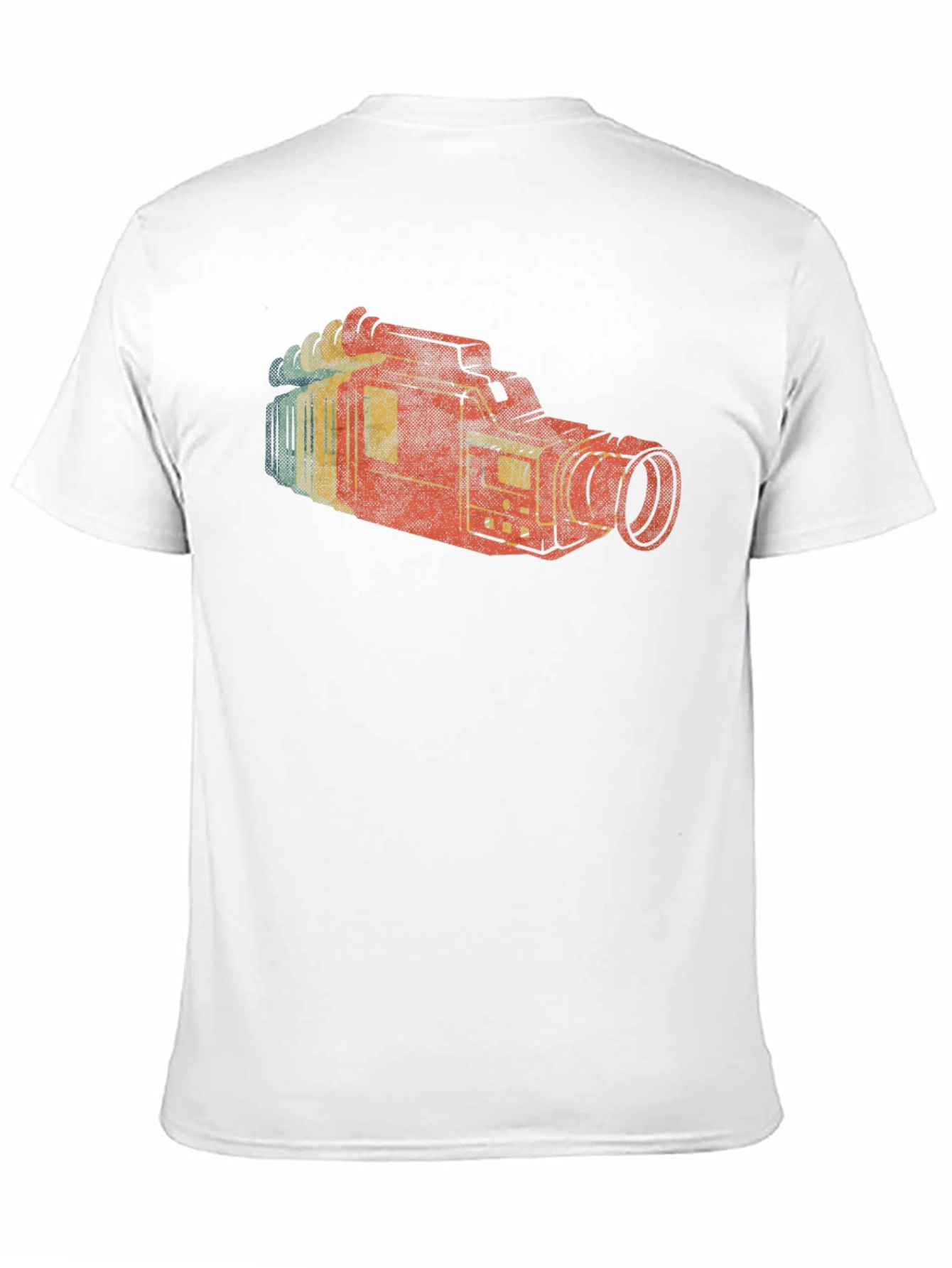Black Retro Camcorder Graphic Tee - Vintage Style Camera Shirt view 11