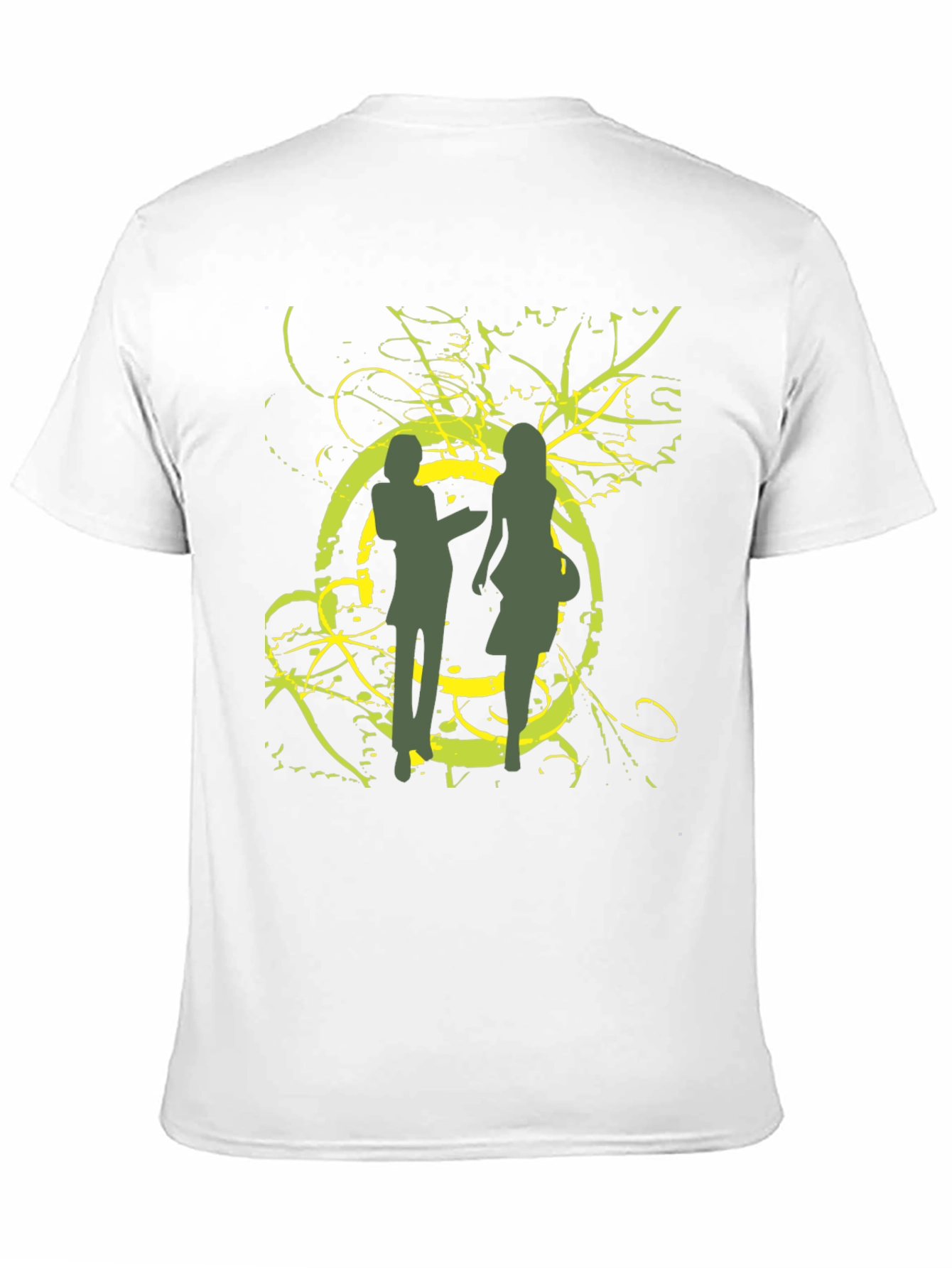 Black Abstract Silhouette Graphic T-Shirt view 11