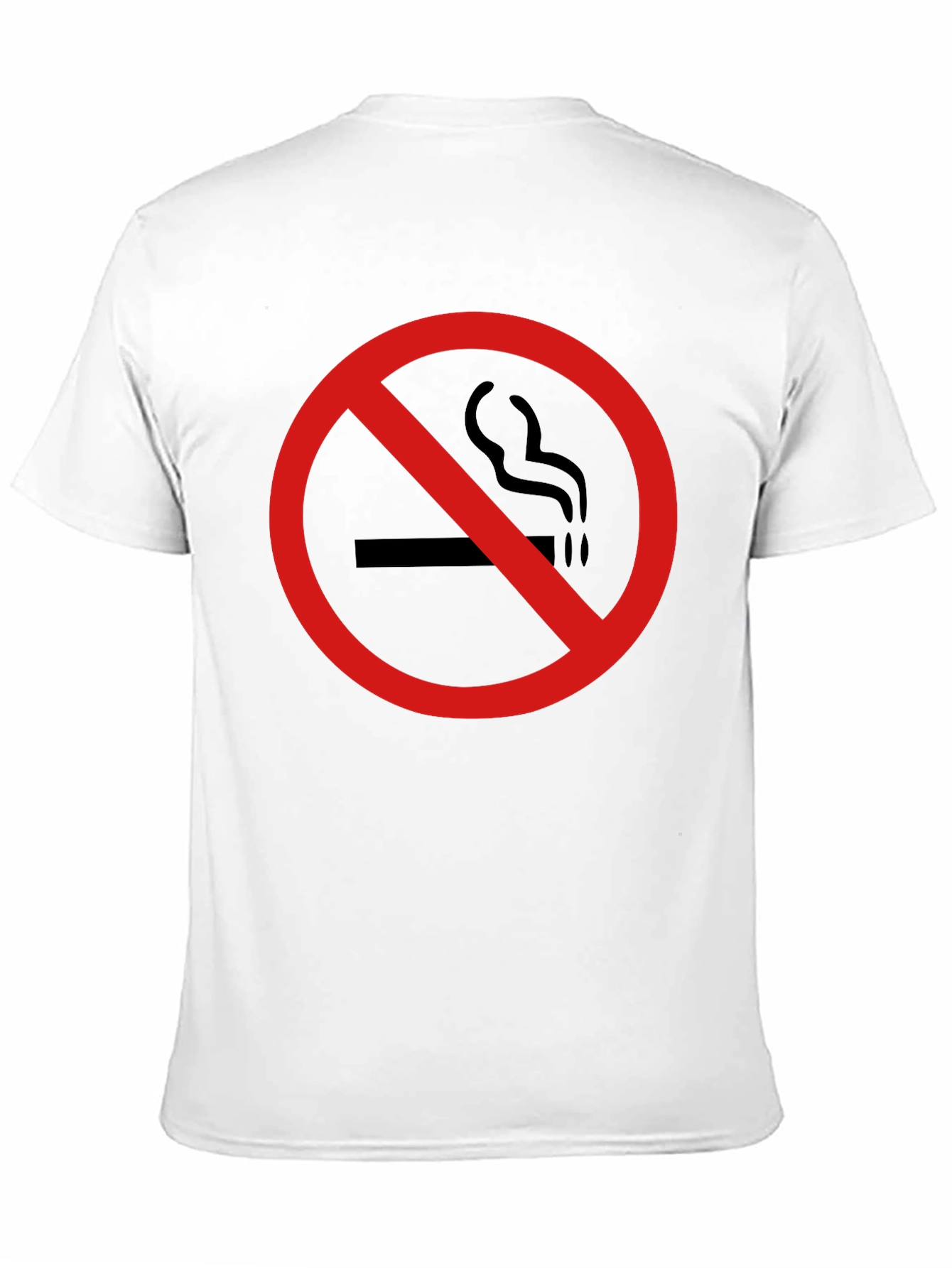 Black No Smoking Symbol Black T-Shirt view 11