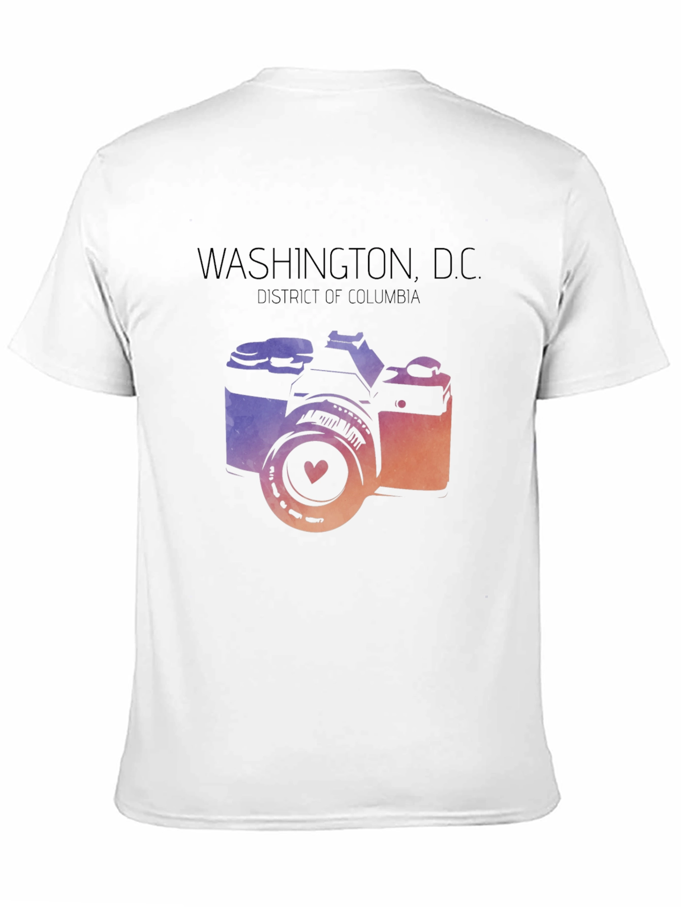 Black Washington D.C. Camera Graphic T-Shirt view 11