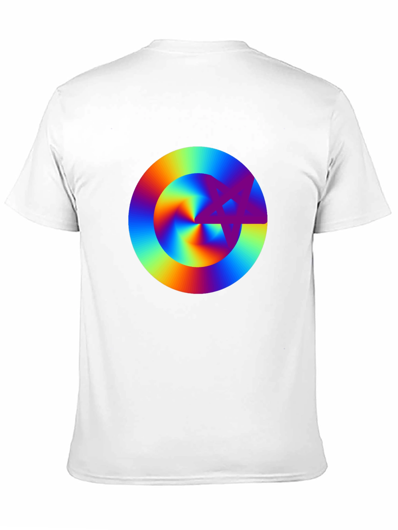 Black Rainbow Starburst Graphic Black T-Shirt view 11