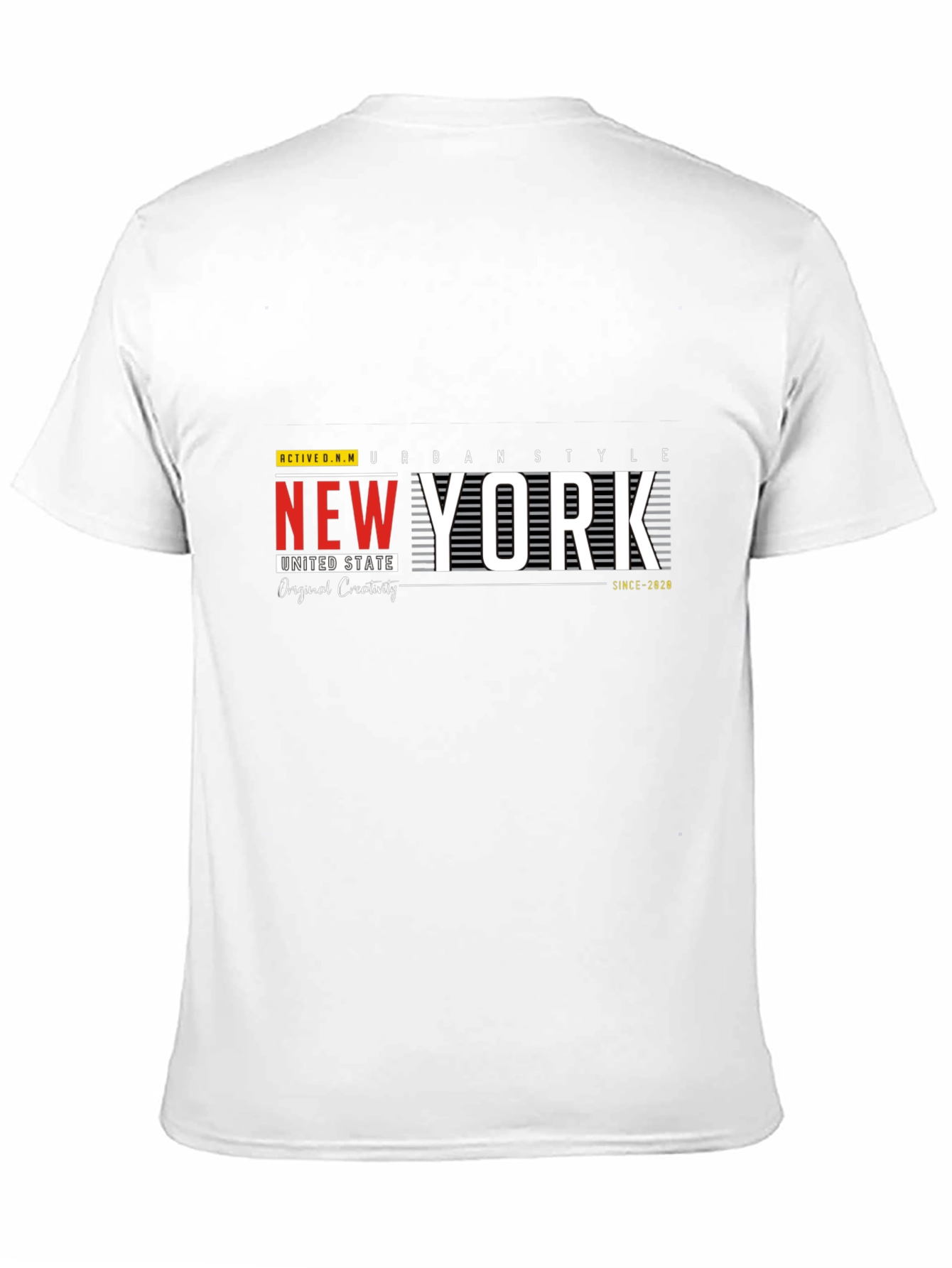 Black New York Urban Style Graphic Print T-Shirt view 11