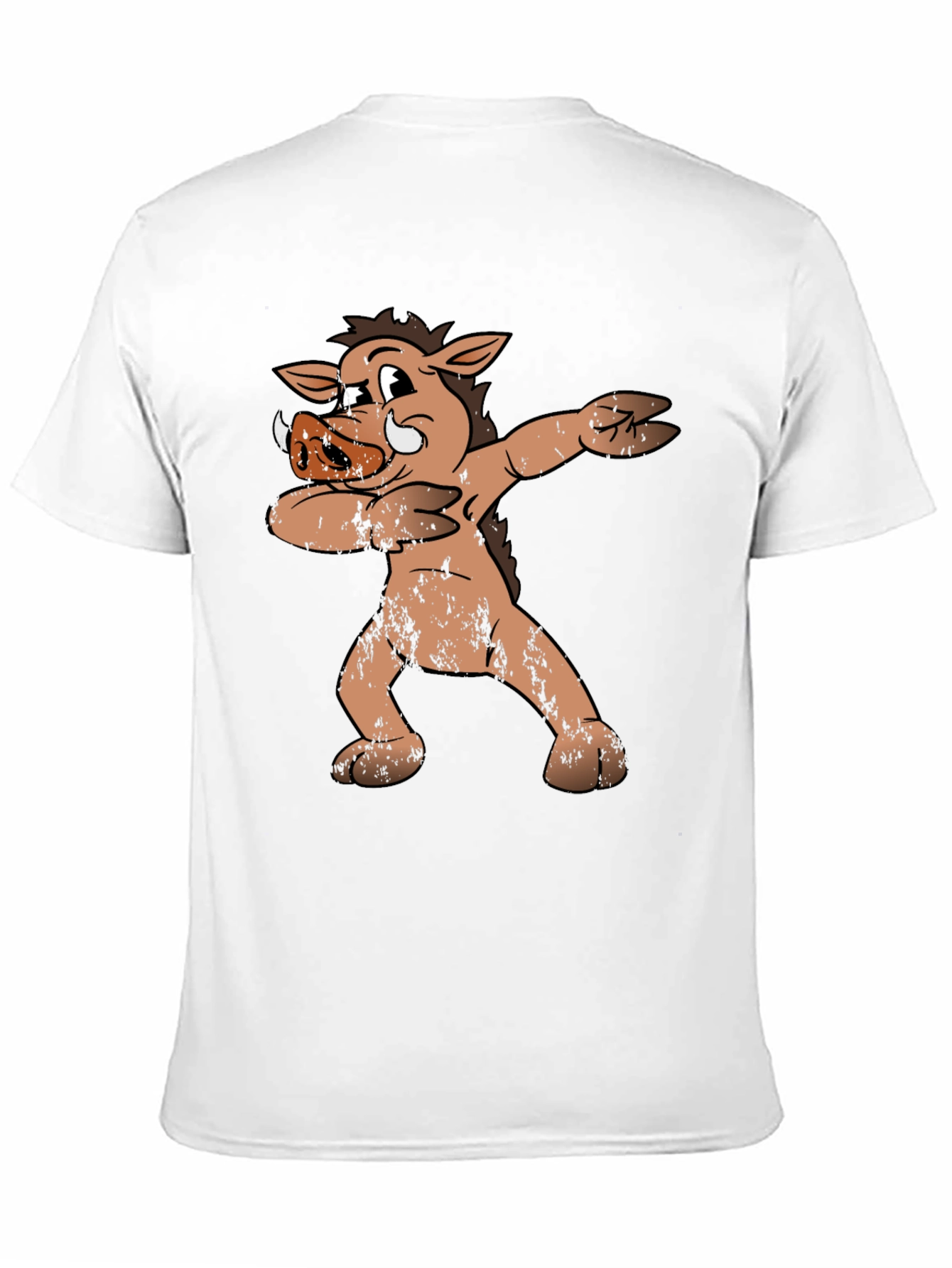 Black Dabbing Boar Graphic Tee - Funny Cartoon Pig T-Shirt view 11