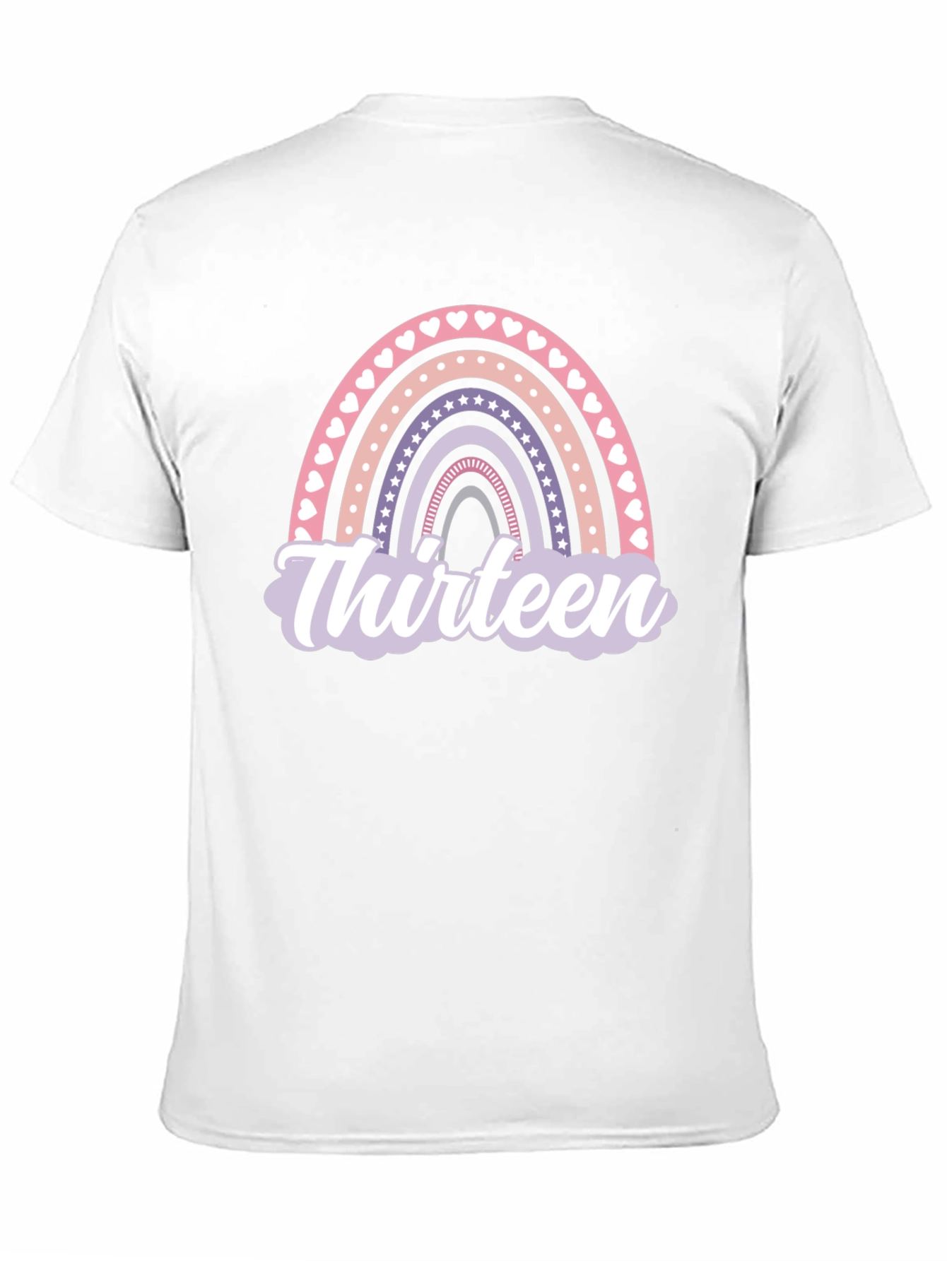 Black Thirteen Rainbow Birthday T-Shirt view 11