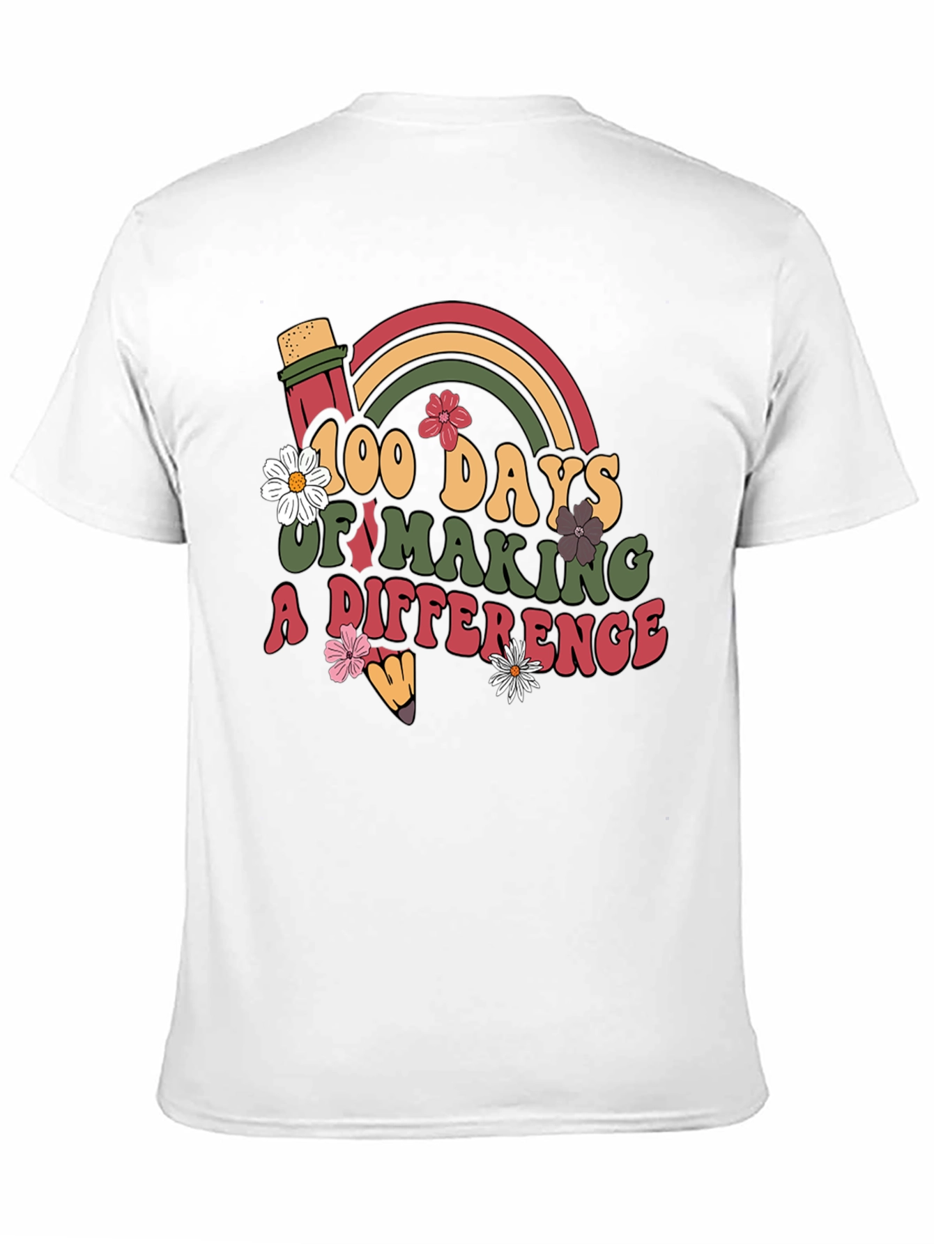 Black 100 Days of Making a Difference T-Shirt view 11