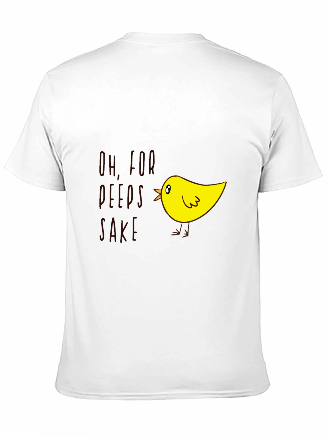 Black Funny Chick T-Shirt - "Oh, For Peep's Sake!" view 11