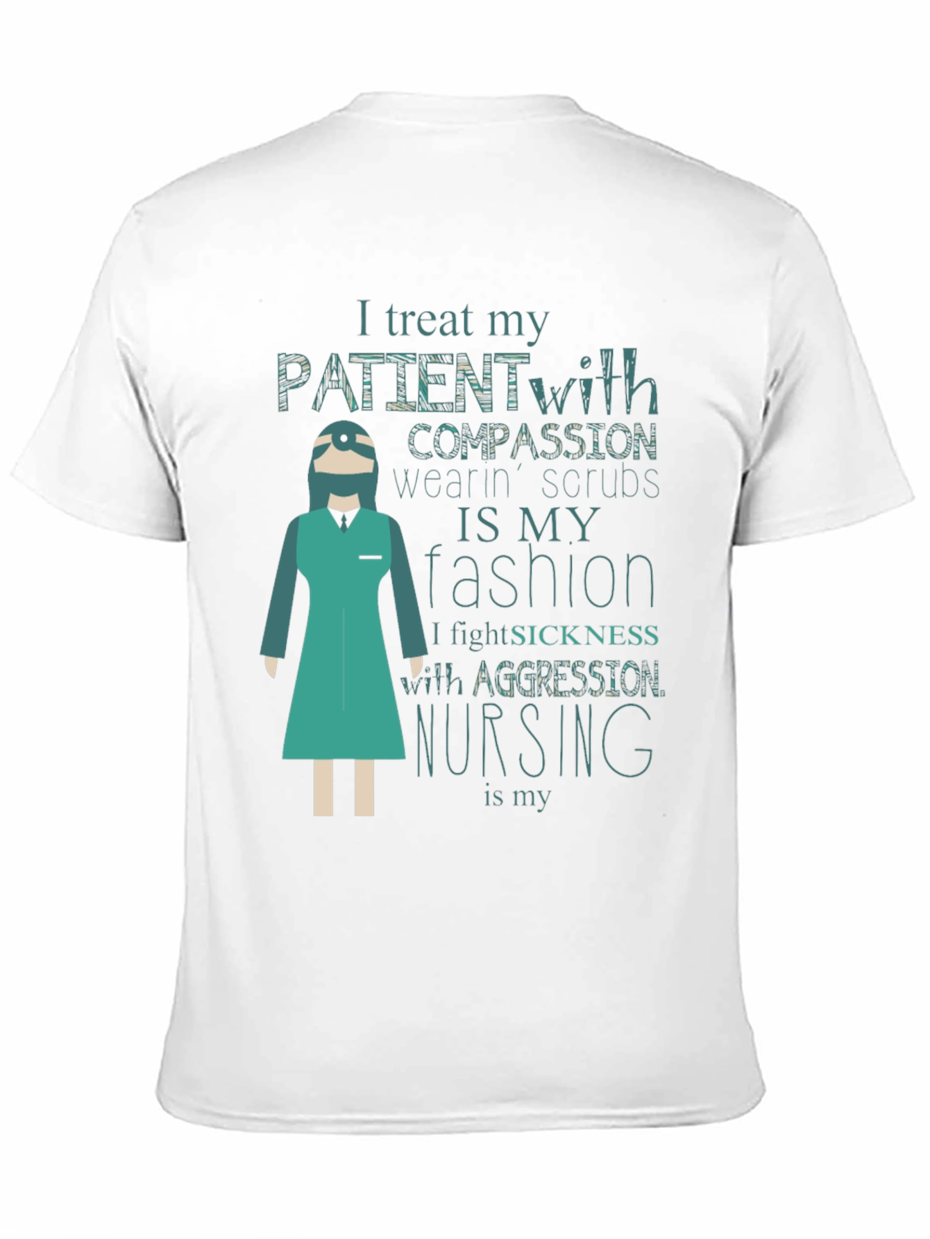 Black Nurse Fashion T-Shirt - Treat Patients with Compassion view 11