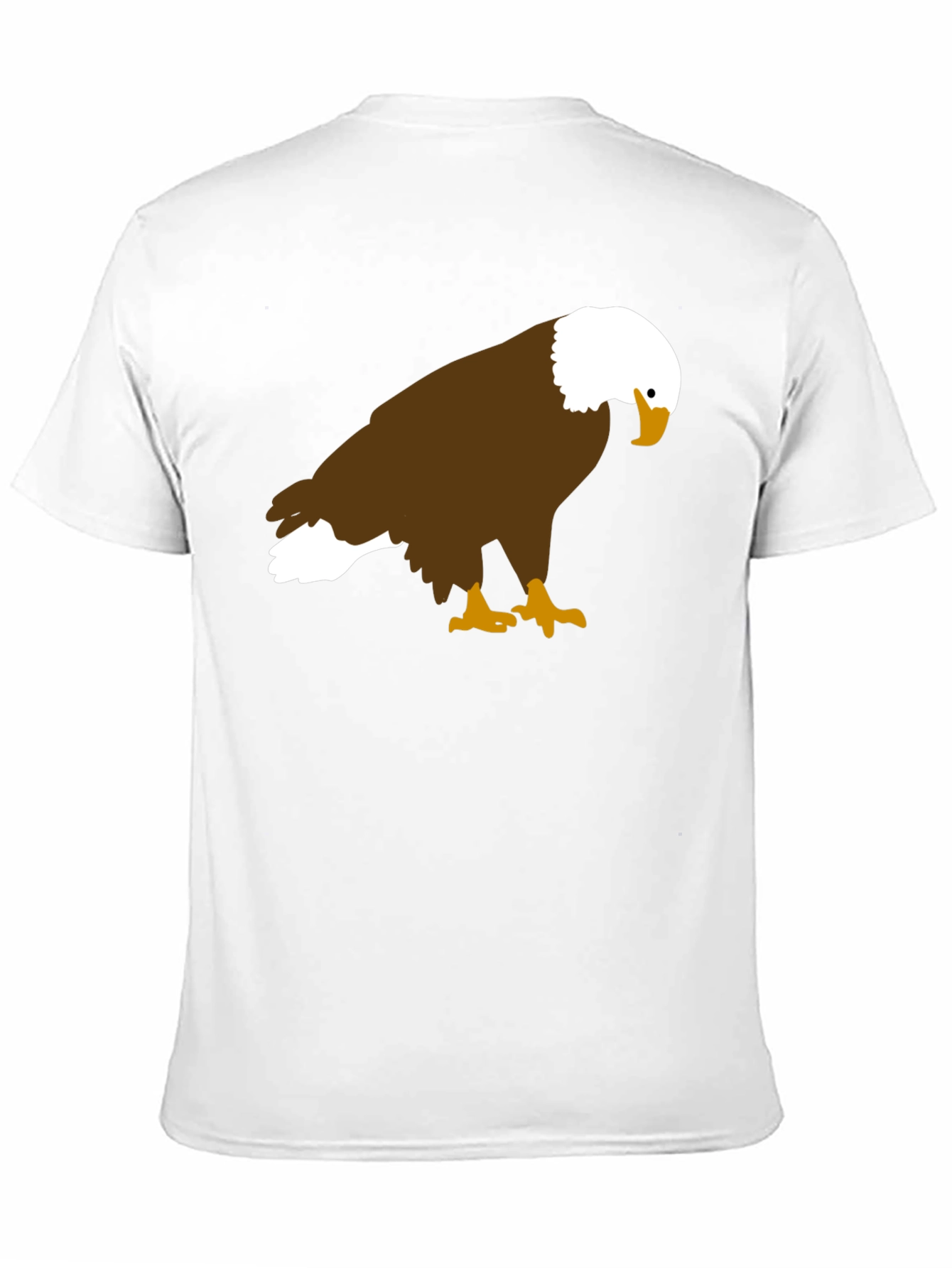 Black Bald Eagle Graphic Tee - Black Cotton Blend view 11