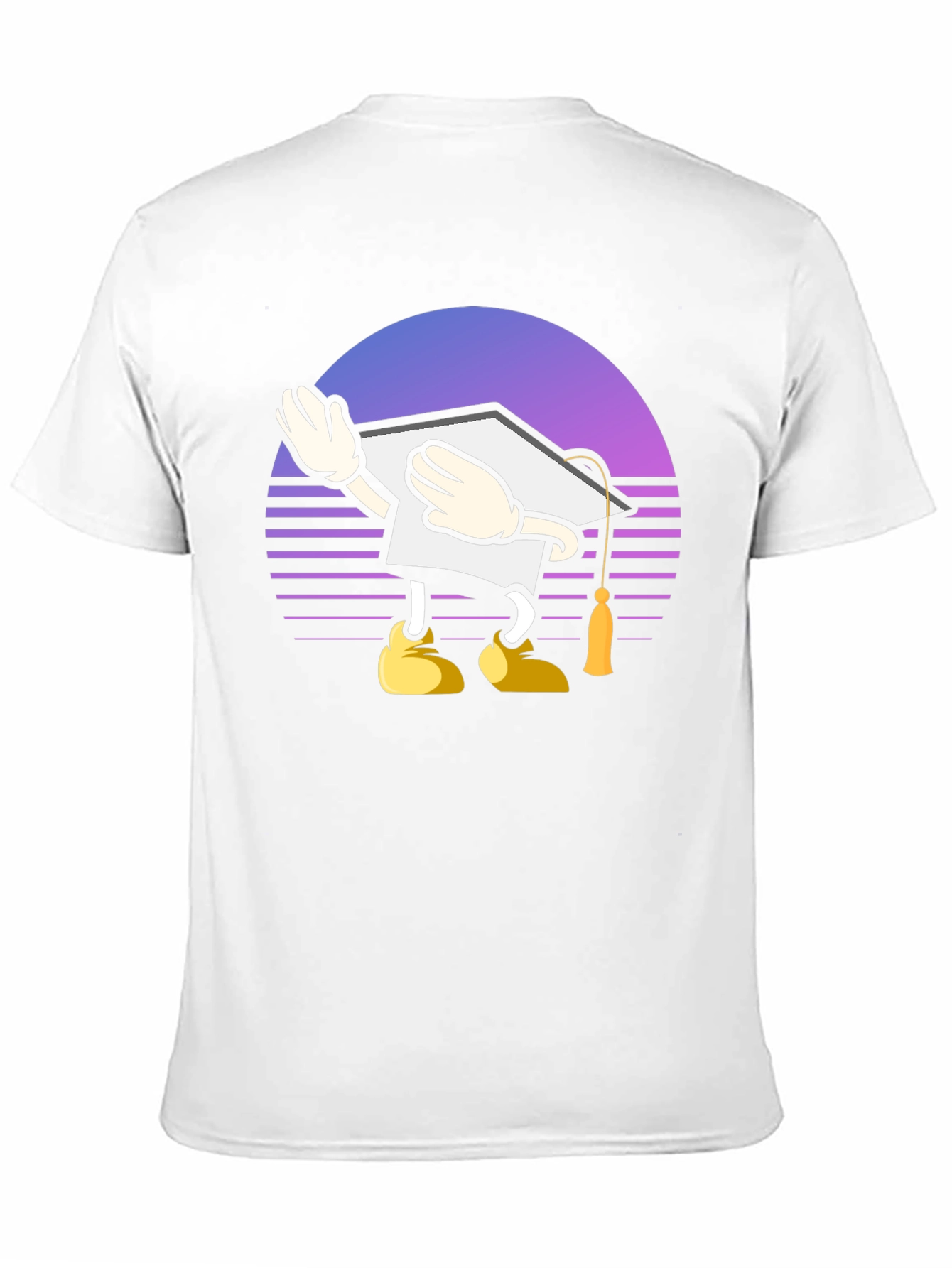 Black Graduation Cartoon Graphic T-Shirt view 11