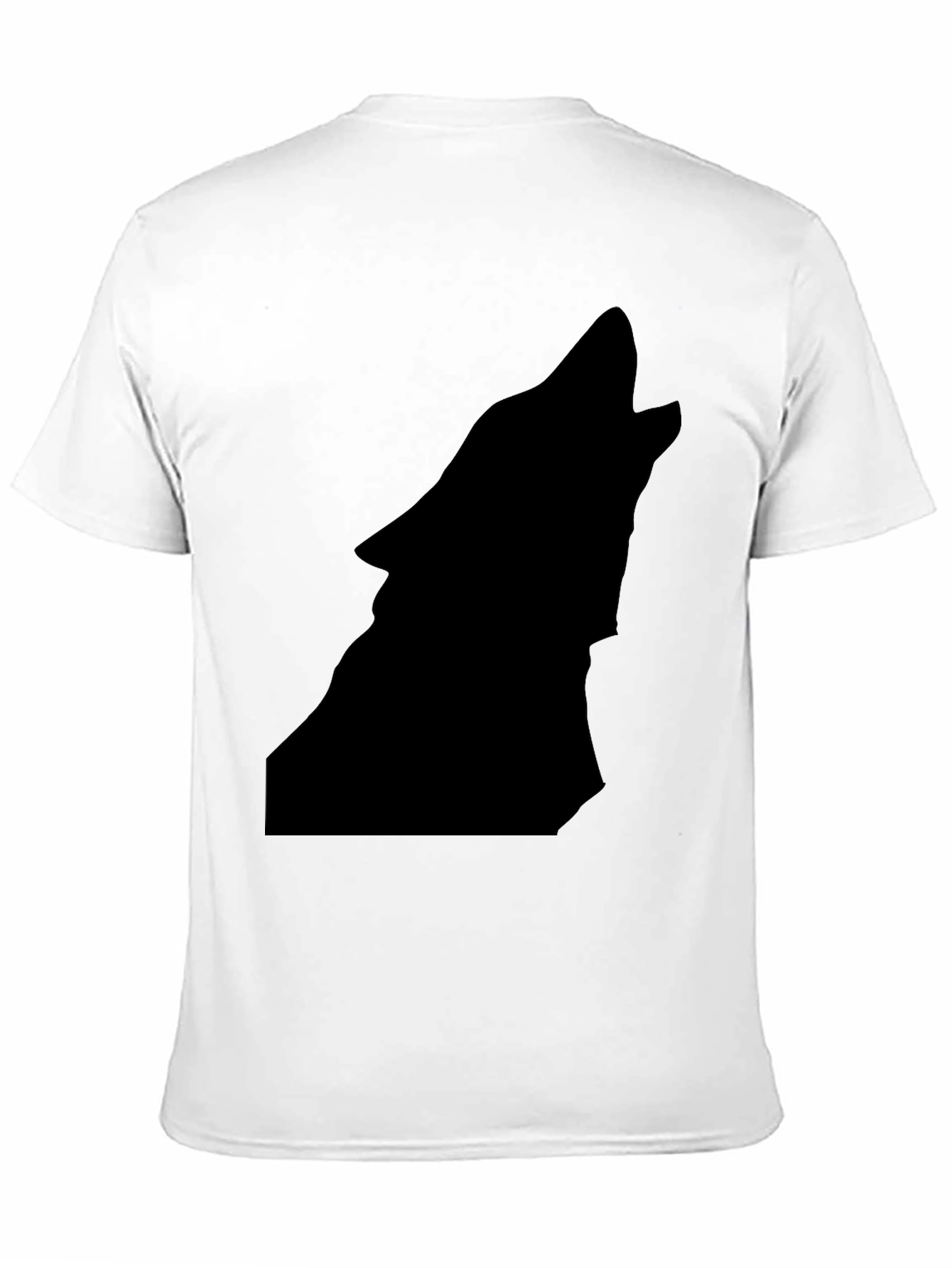 Black Black Wolf Silhouette Graphic Tee - Men's Casual Shirt view 11