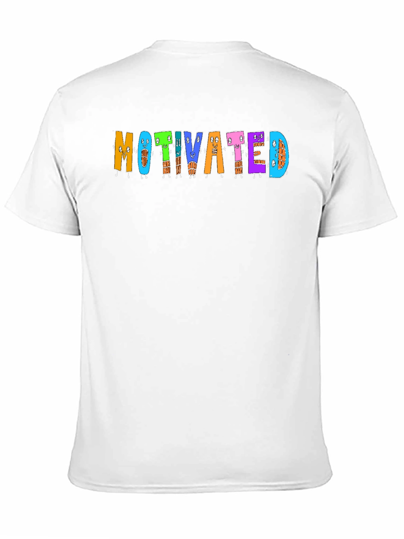 Black Motivated Cartoon Graphic T-Shirt view 11