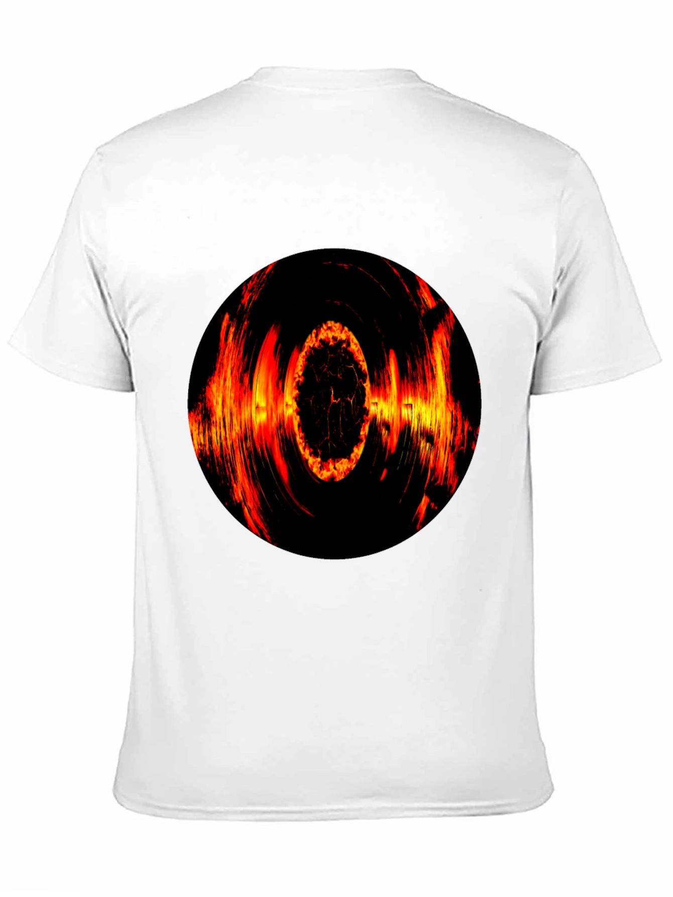 Black Fiery Vortex Graphic T-Shirt - Bold Black Tee view 11