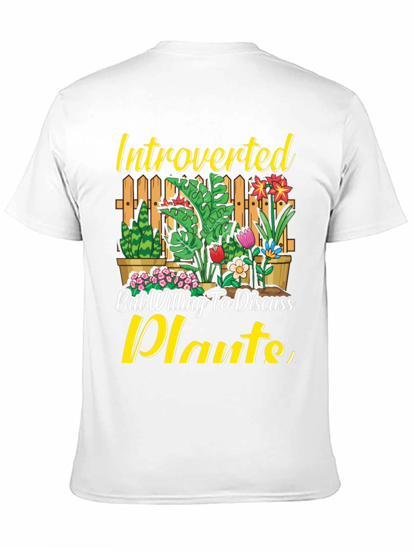 Black Introverted Plants Graphic T-Shirt view 11