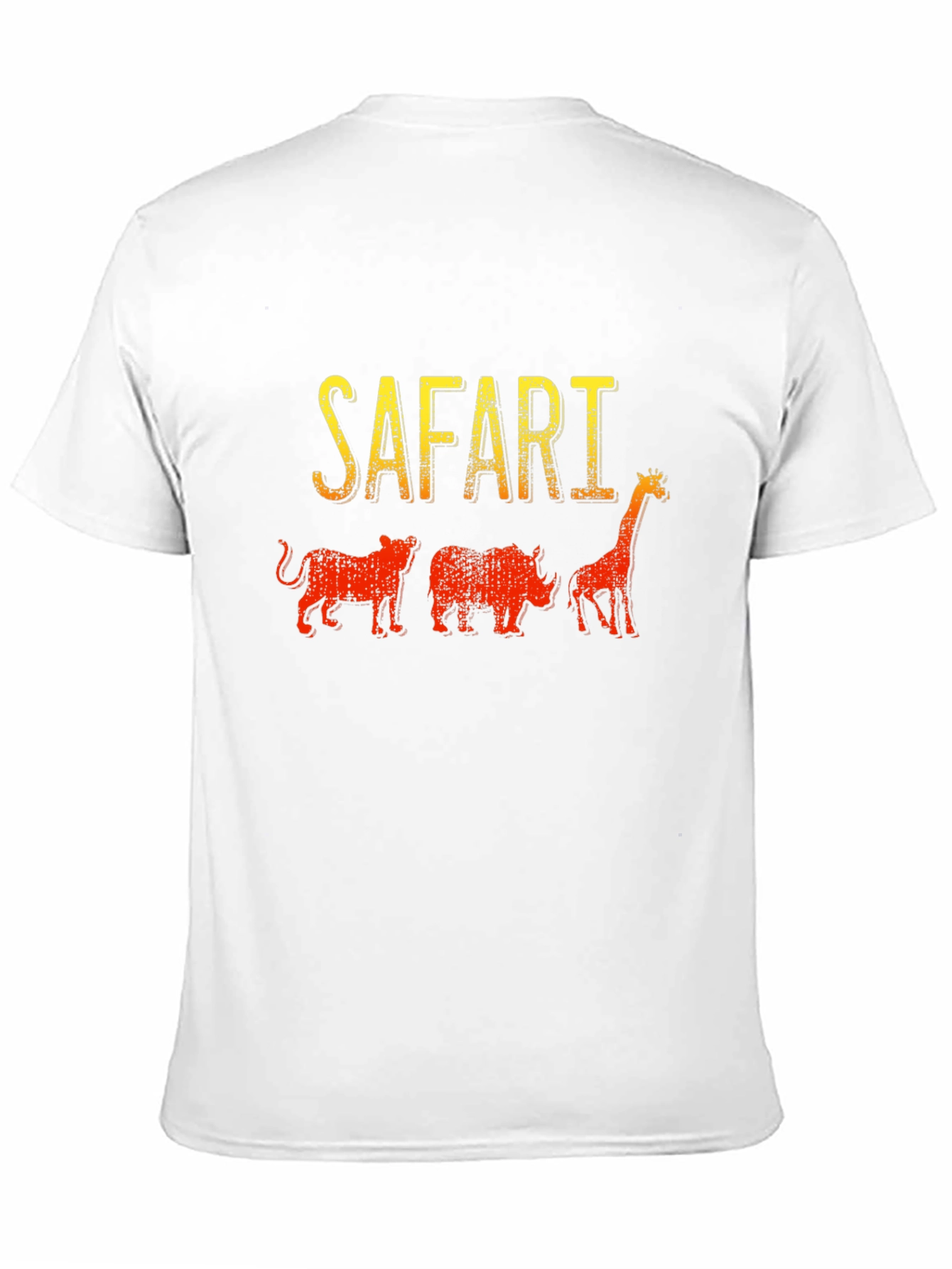 Black Safari Animals Graphic T-Shirt - Black Cotton Tee view 11