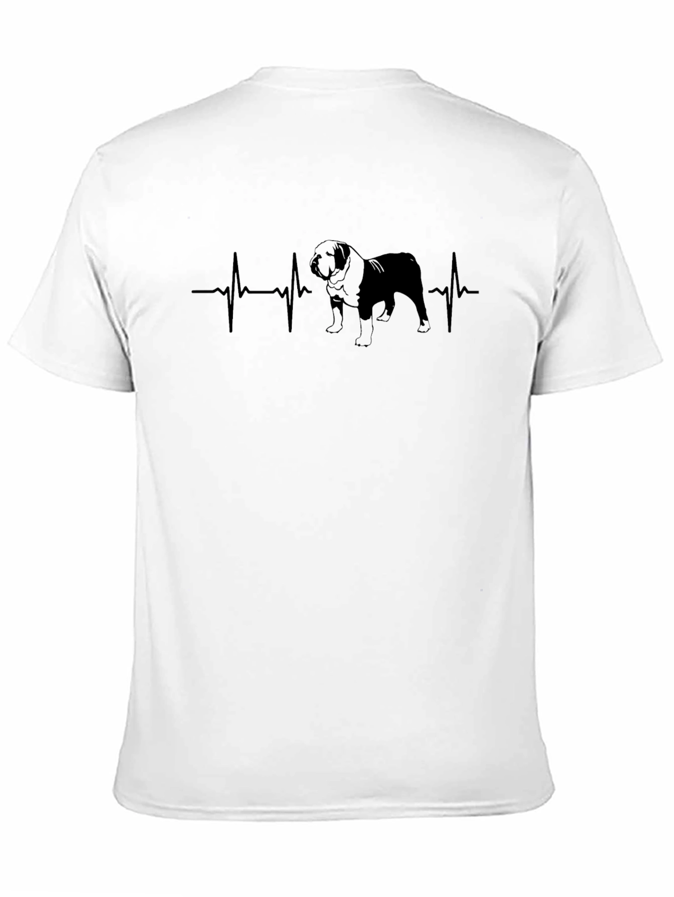 Black Bulldog Heartbeat T-Shirt - Dog Lover Tee view 11