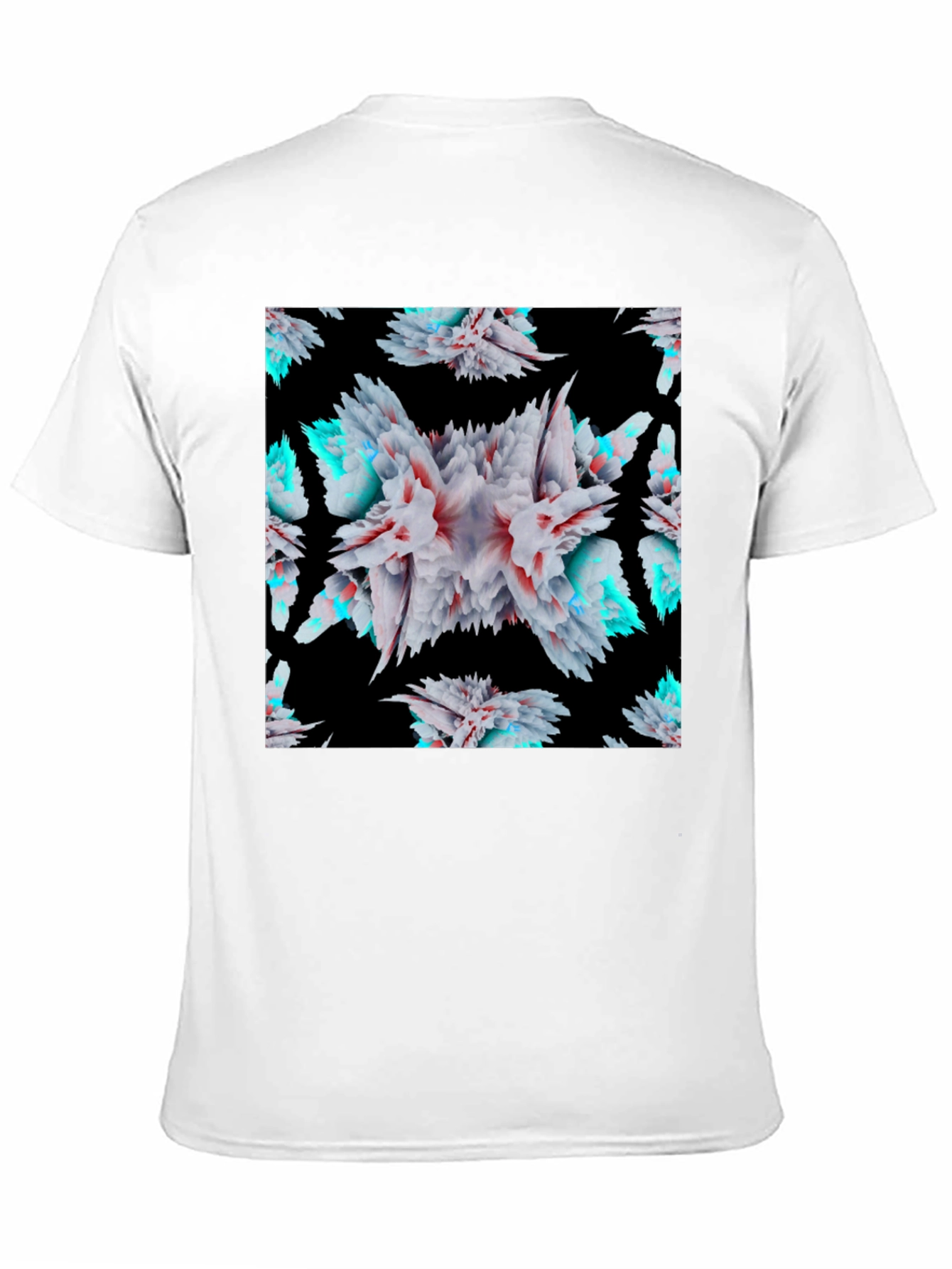 Black Abstract Floral Burst Black T-Shirt view 11