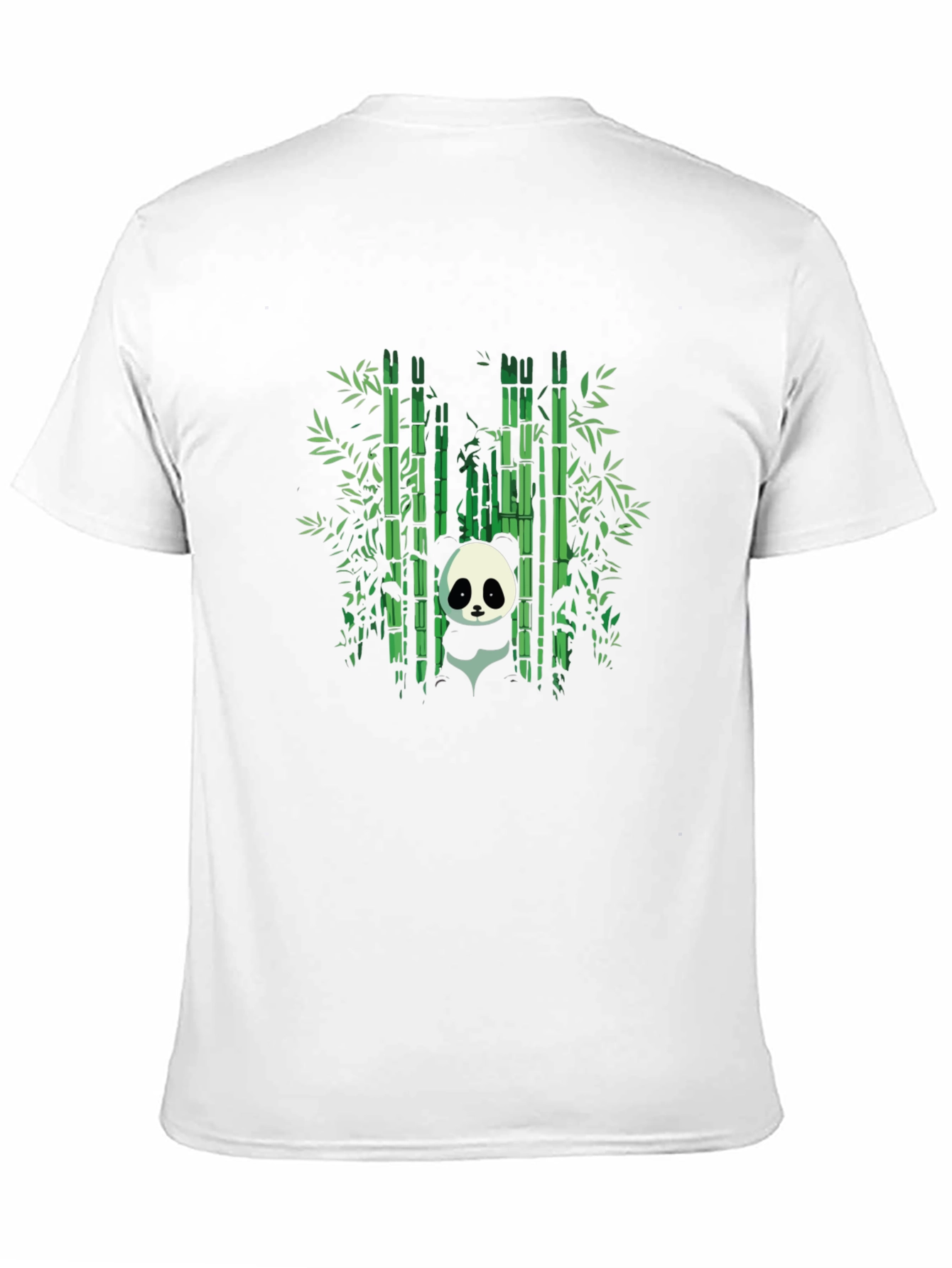 Black Panda Bamboo Forest Graphic Black T-Shirt view 11