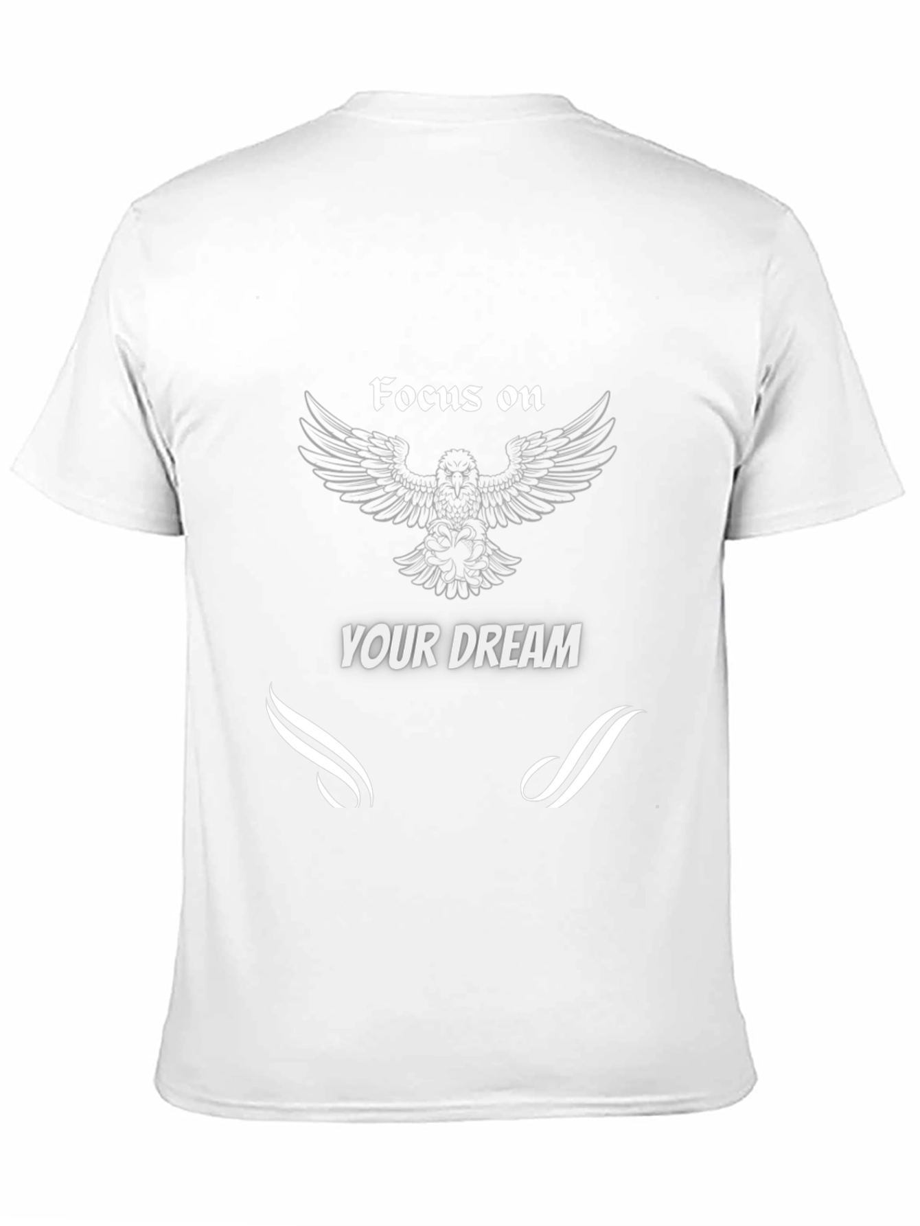 Black Focus On Your Dream T-Shirt - Motivational Eagle Design view 11