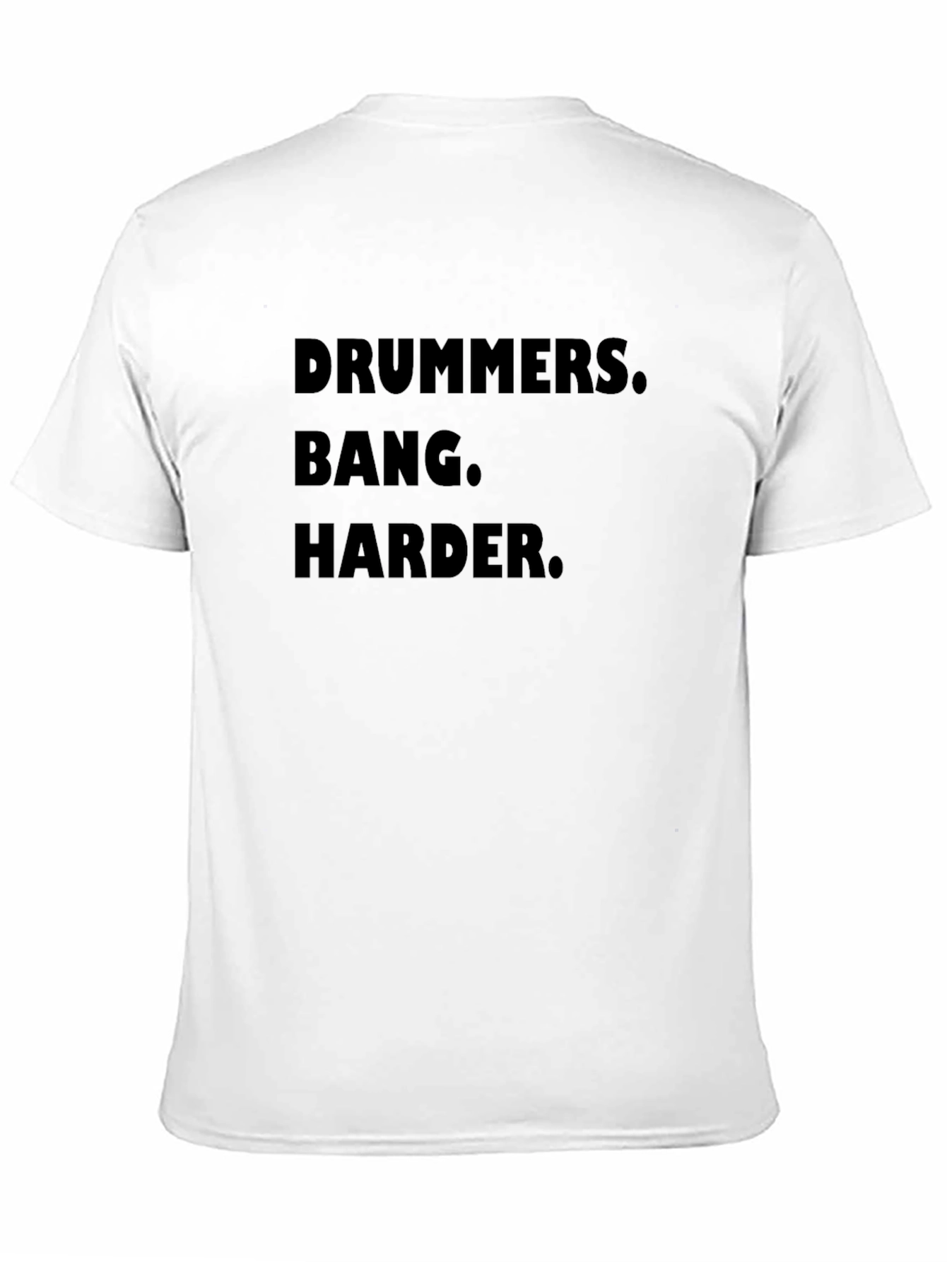 Black Drummers Bang Harder T-Shirt - Black Graphic Tee view 11