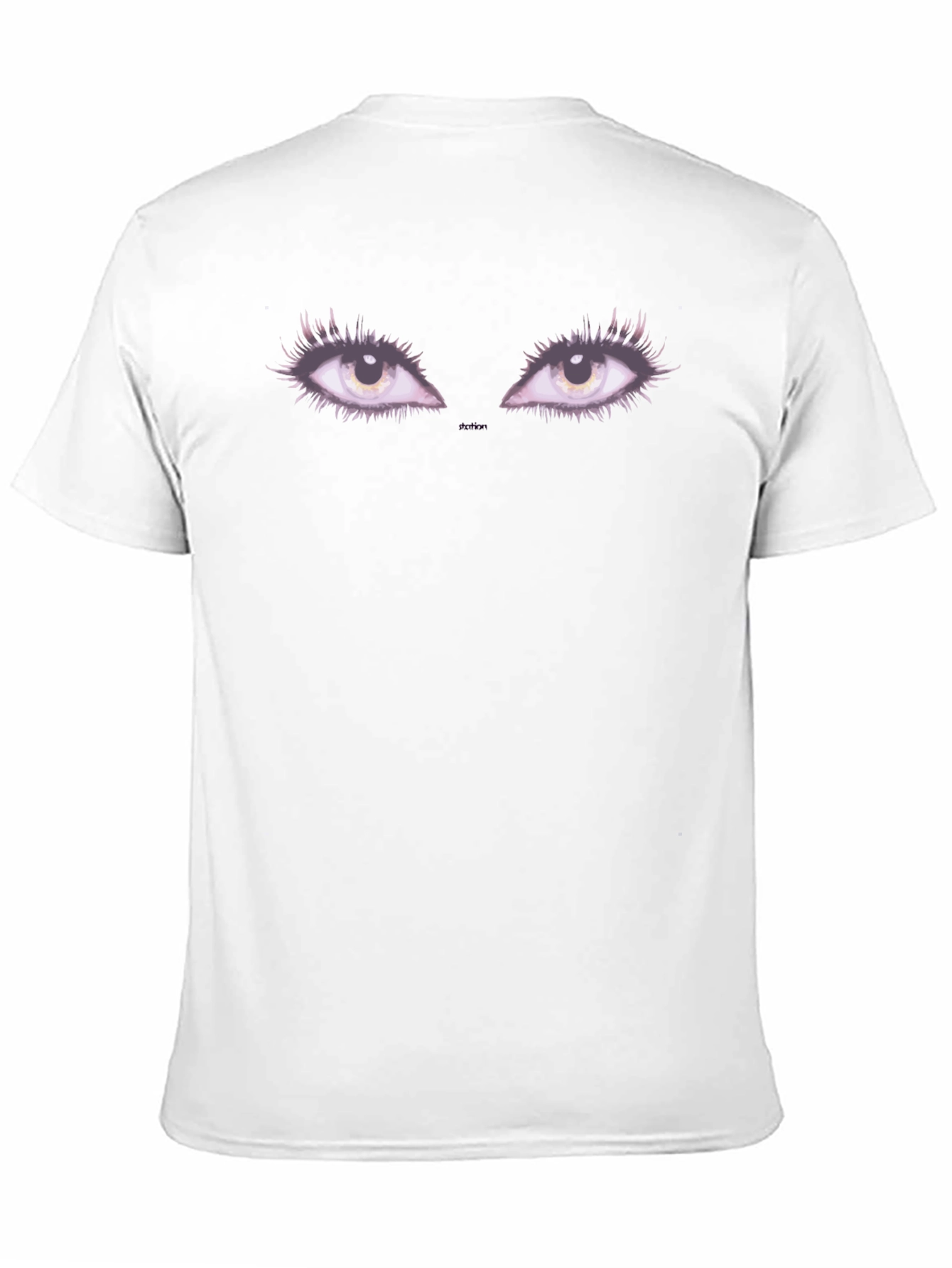 Black Mysterious Eyes Graphic Tee - Premium Black Cotton view 11
