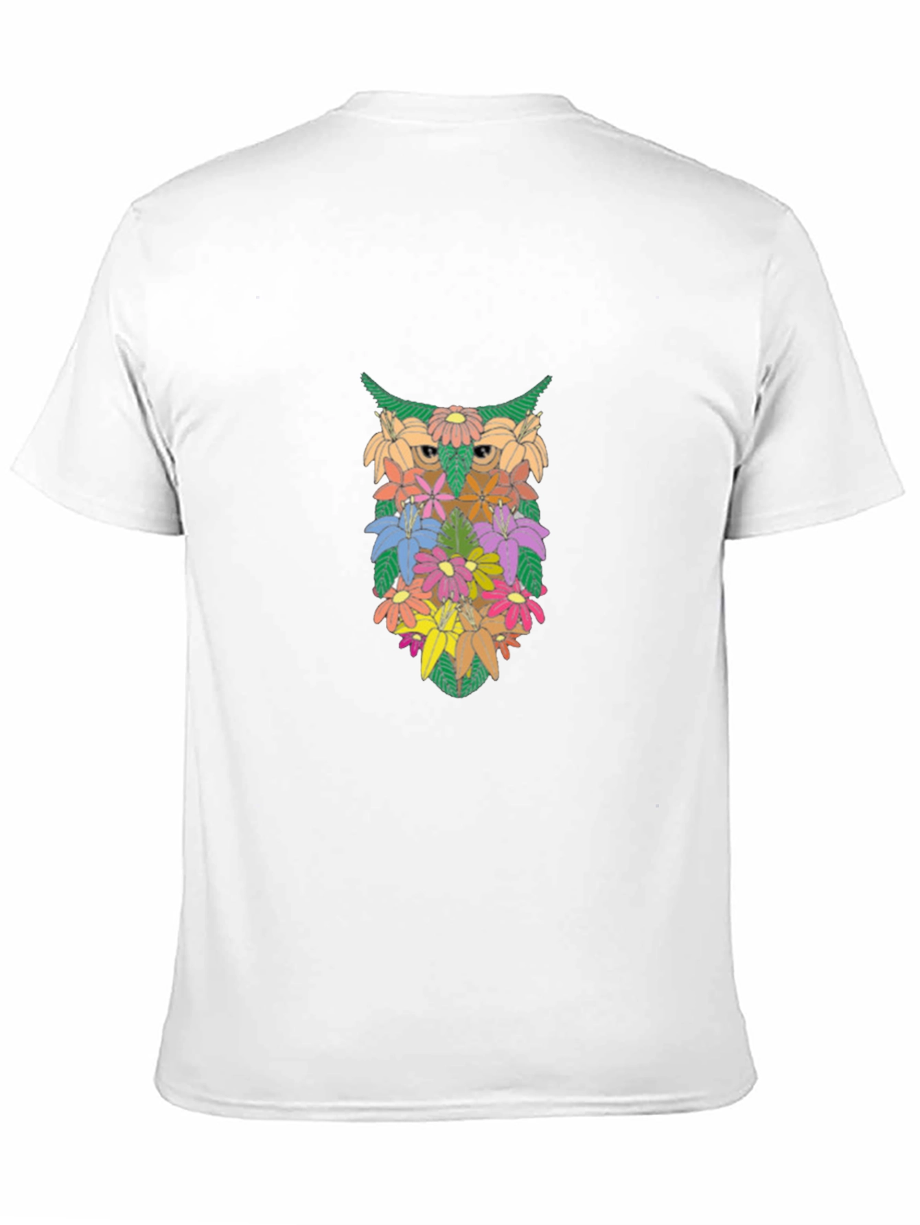 Black Floral Owl Graphic Tee - Unique Design view 11