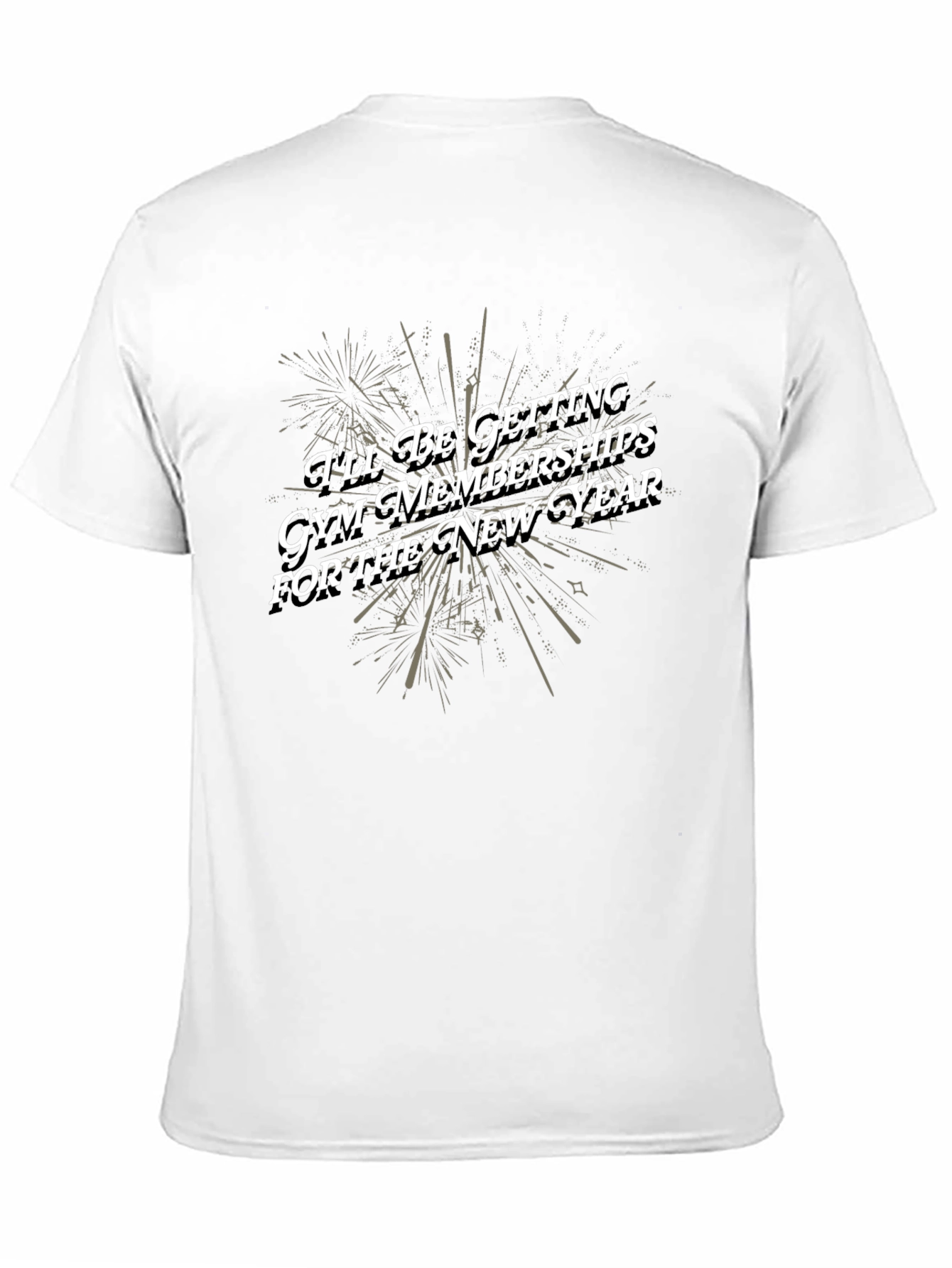 Black Funny Gym Membership New Year T-Shirt view 11