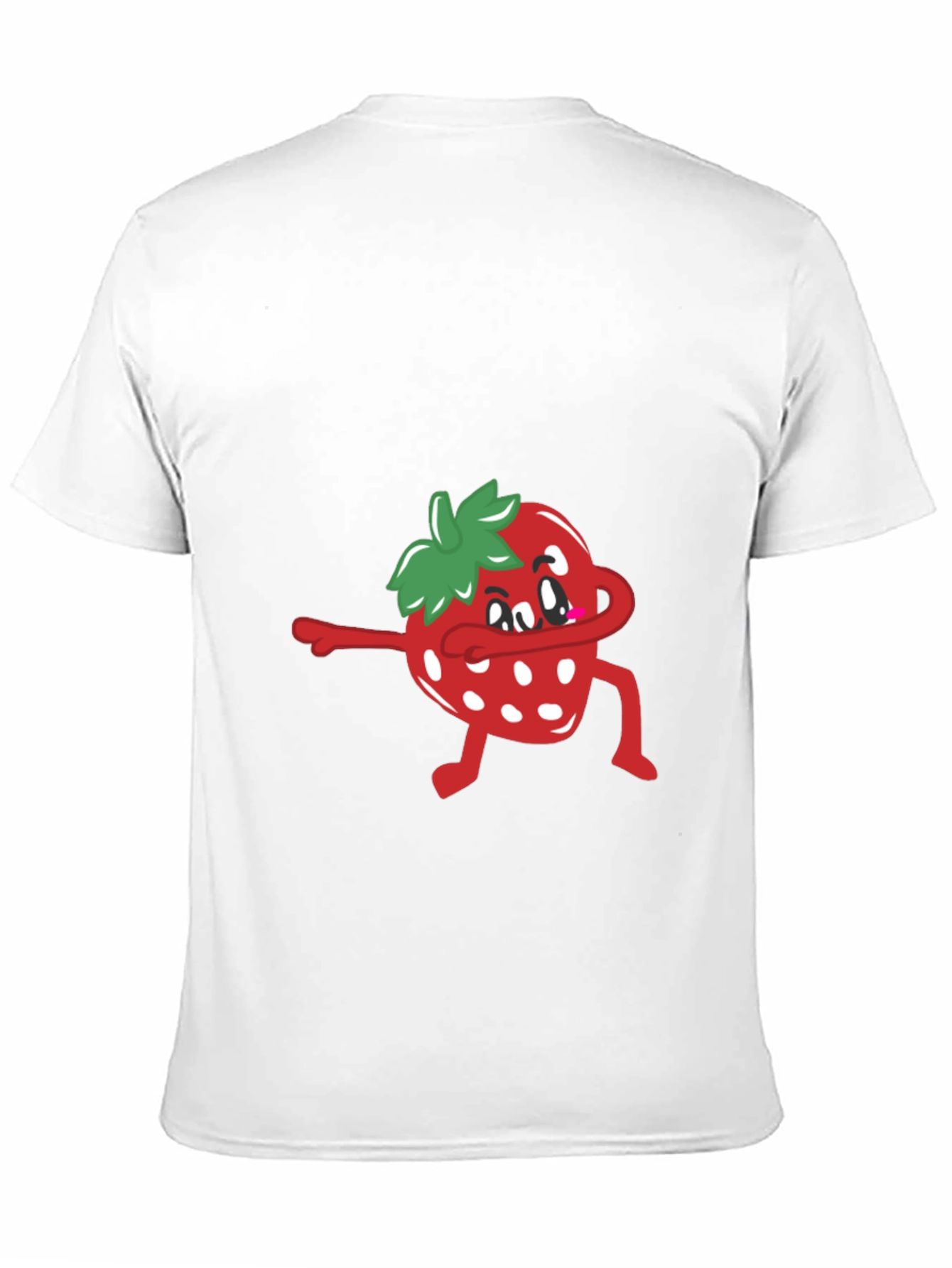 Black Dabbing Strawberry T-Shirt - Funny Fruit Tee view 11