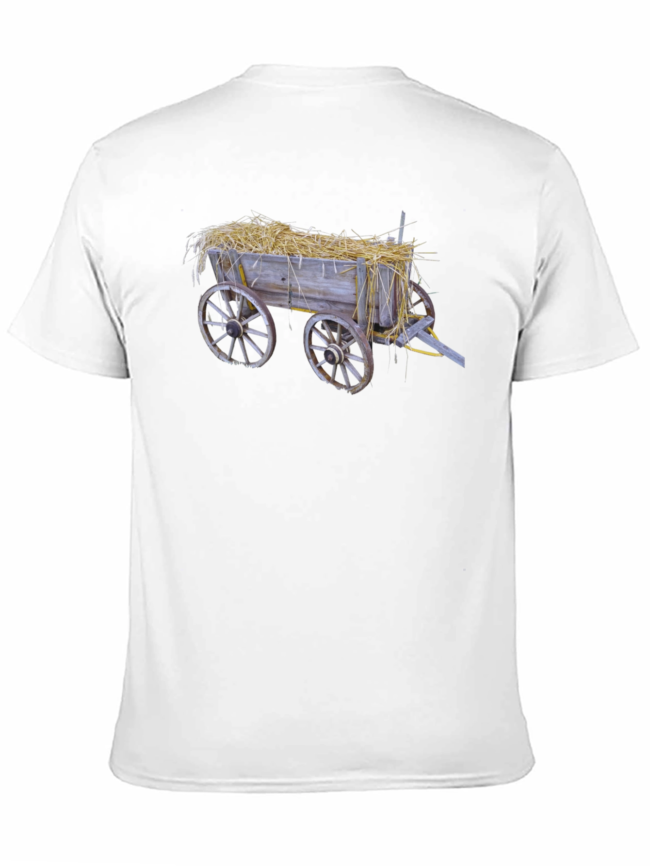 Black Hay Cart Graphic Tee - Black Cotton T-Shirt view 11