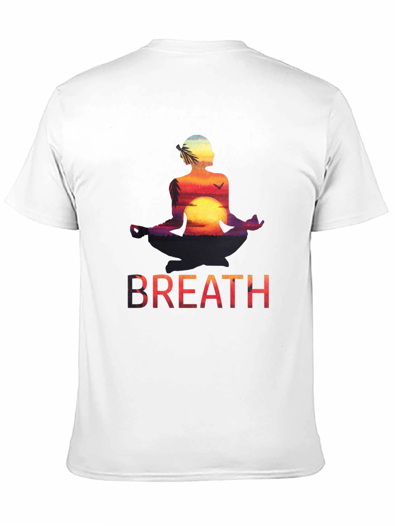 Black Zen Breath Meditation Graphic Tee view 11