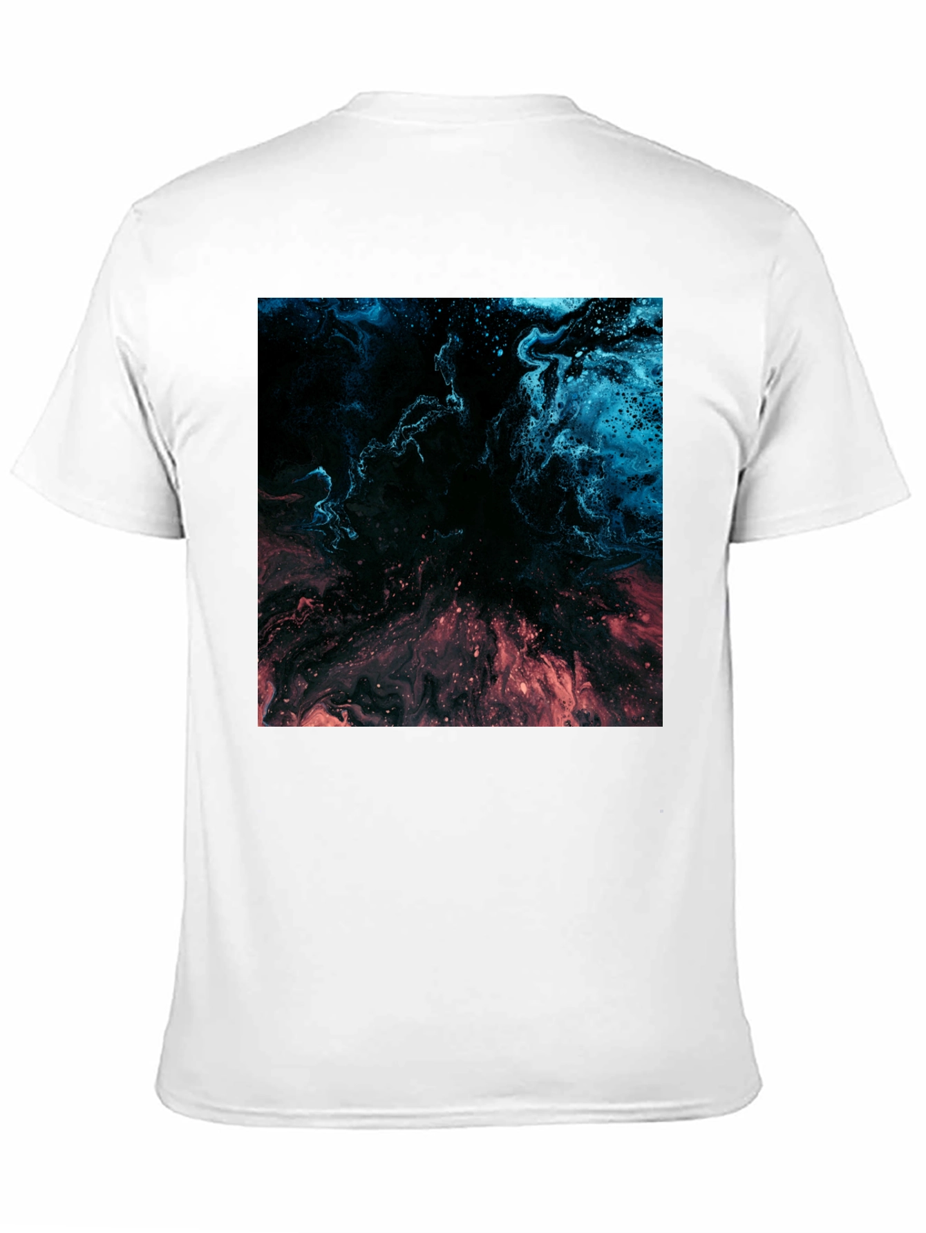 Black Abstract Nebula Graphic Black T-Shirt view 11