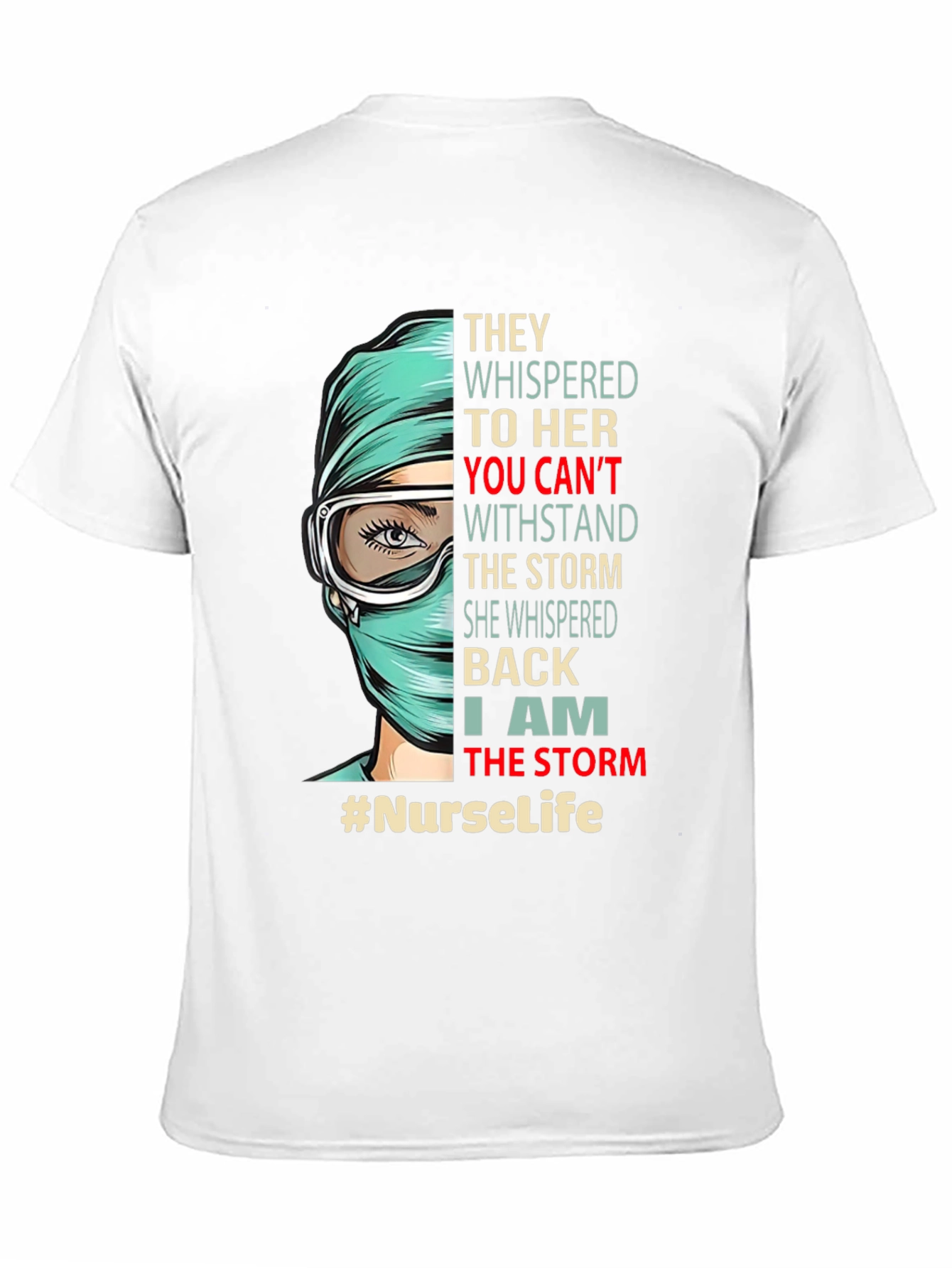 Black Nurse Life T-Shirt - "I Am The Storm" Graphic Tee view 11